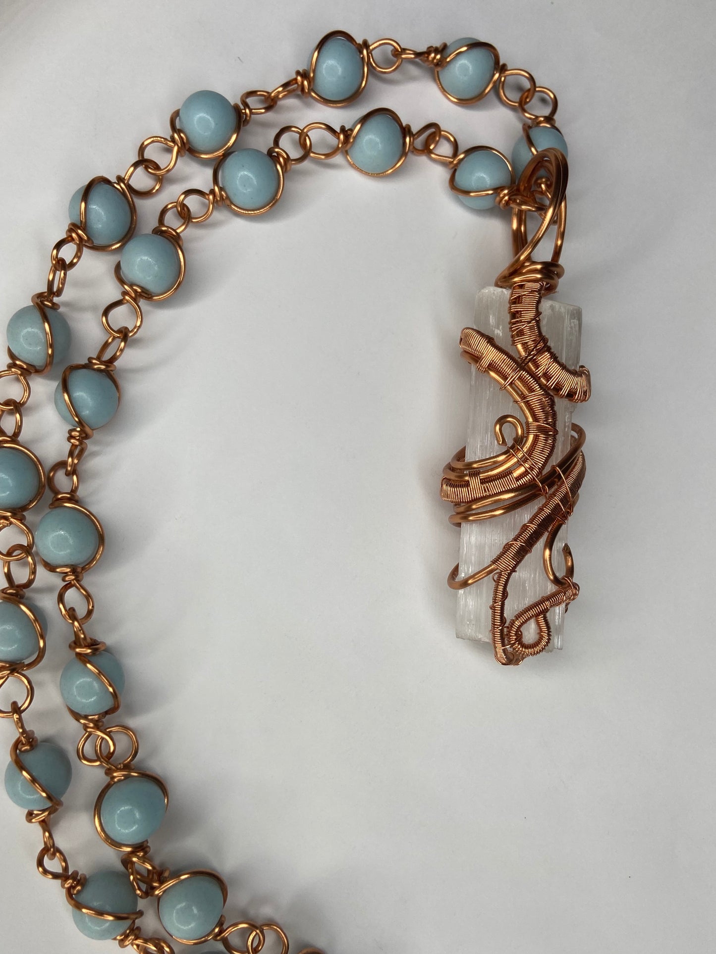 Luxury Selenite/Angelite Masterpiece Pendant