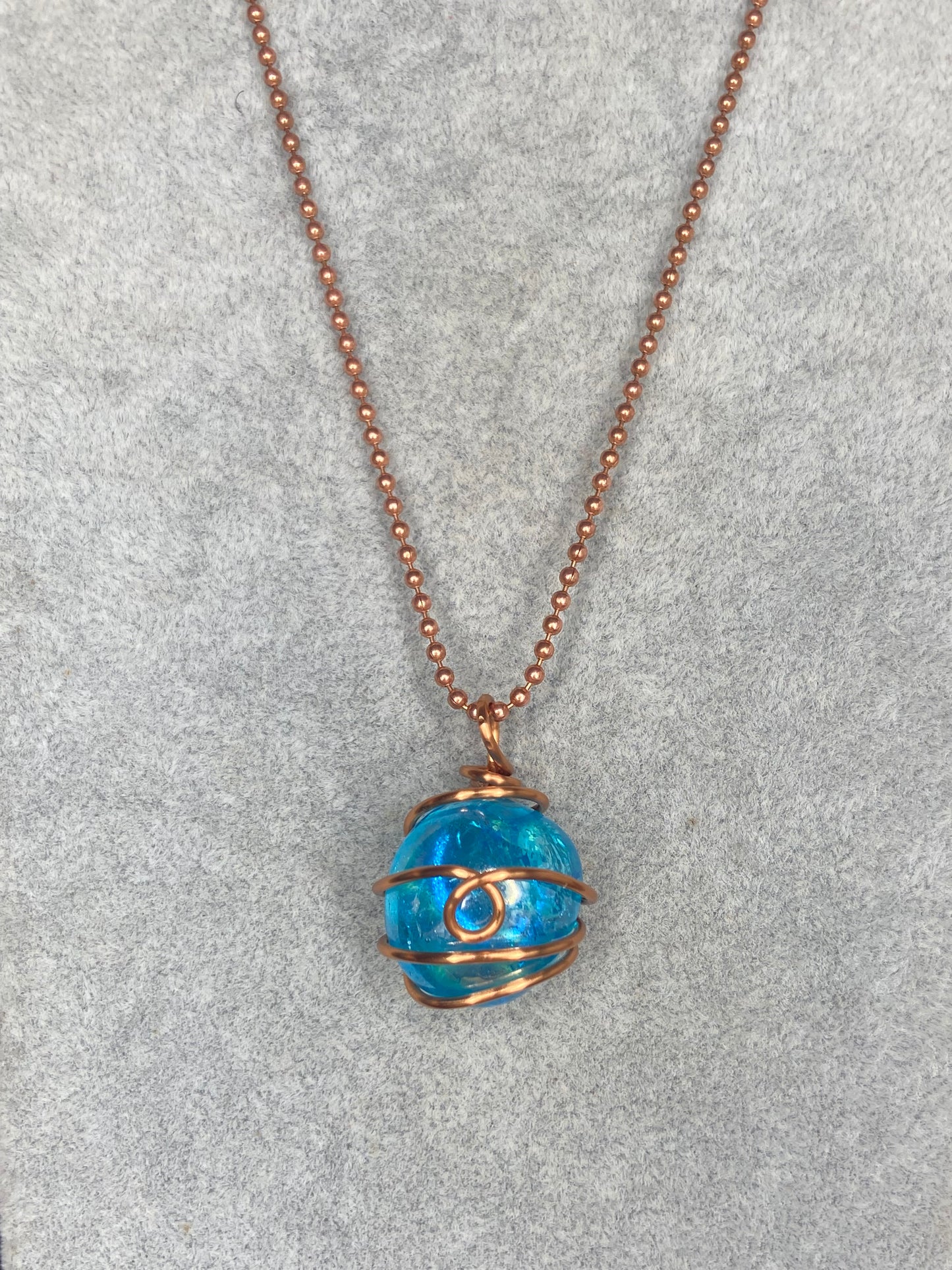 Aqua Aura Quartz Healing Necklace