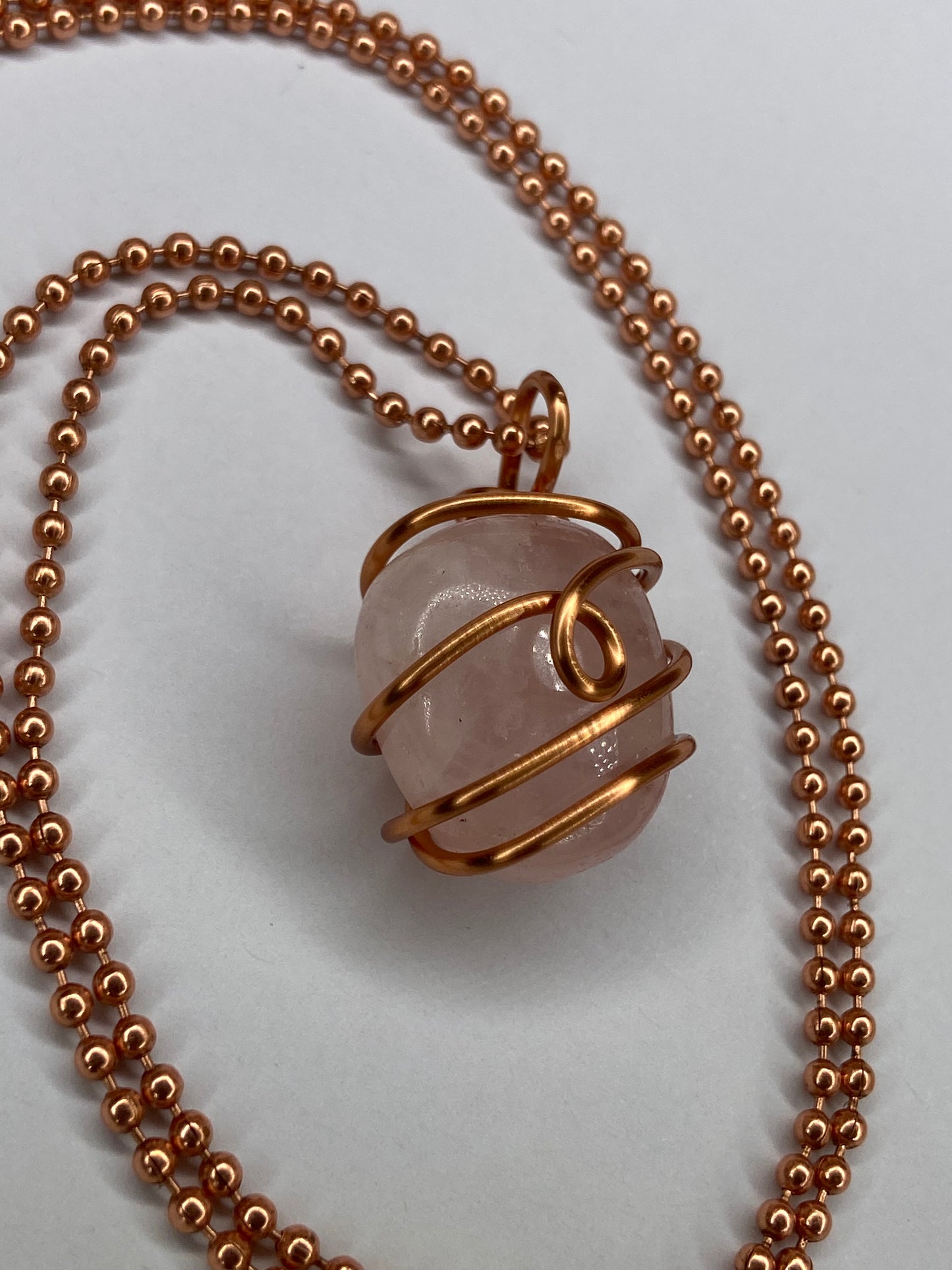 Rose Quartz Reiki Healing Infused Pendant