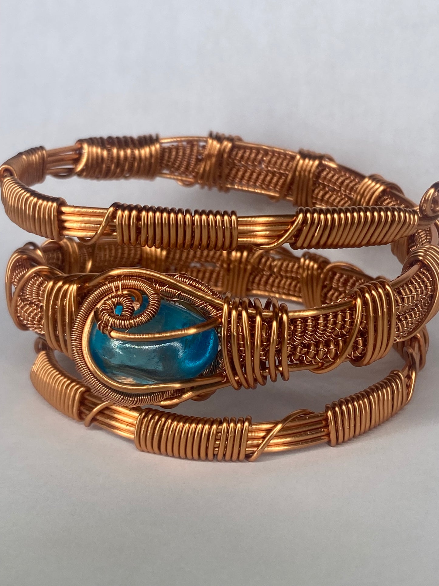 Luxury Blue Aqua Aura Quartz Masterpiece Bracelet
