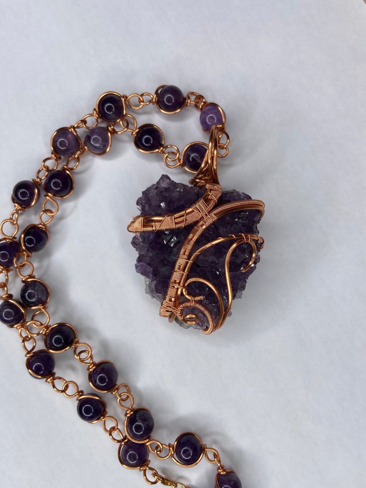 Luxury Amethyst Healing Masterpiece Pendant