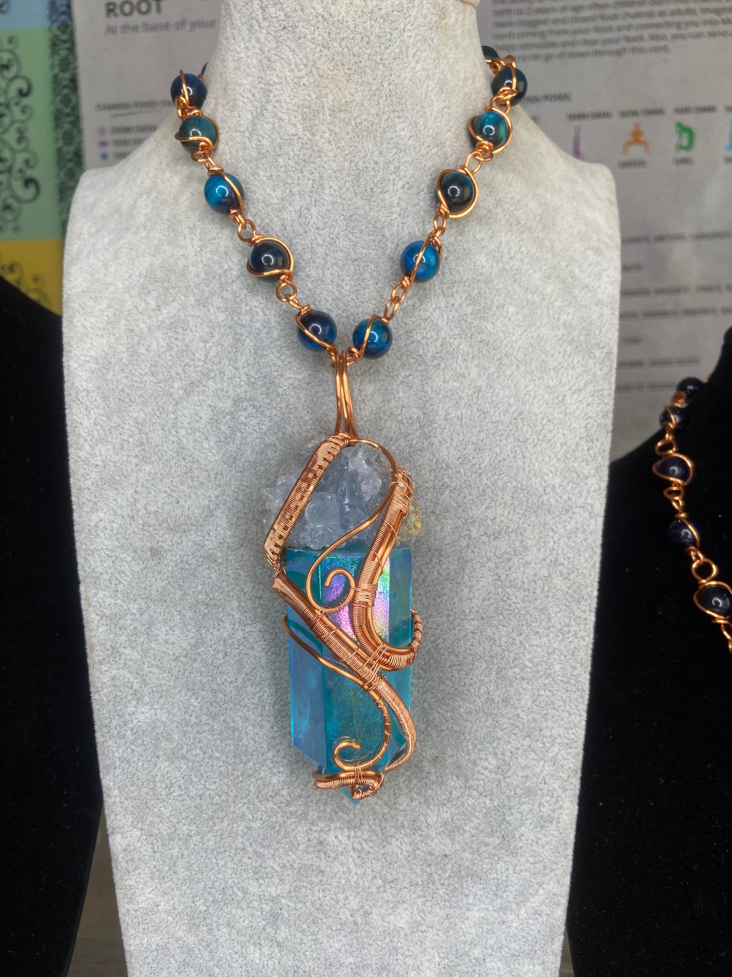 Ultra Premium Aqua Aura Quartz Masterpiece Pendant