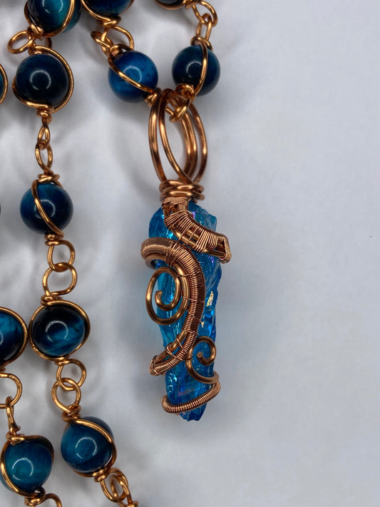 Luxury Aqua Aura Quartz Masterpiece Pendant