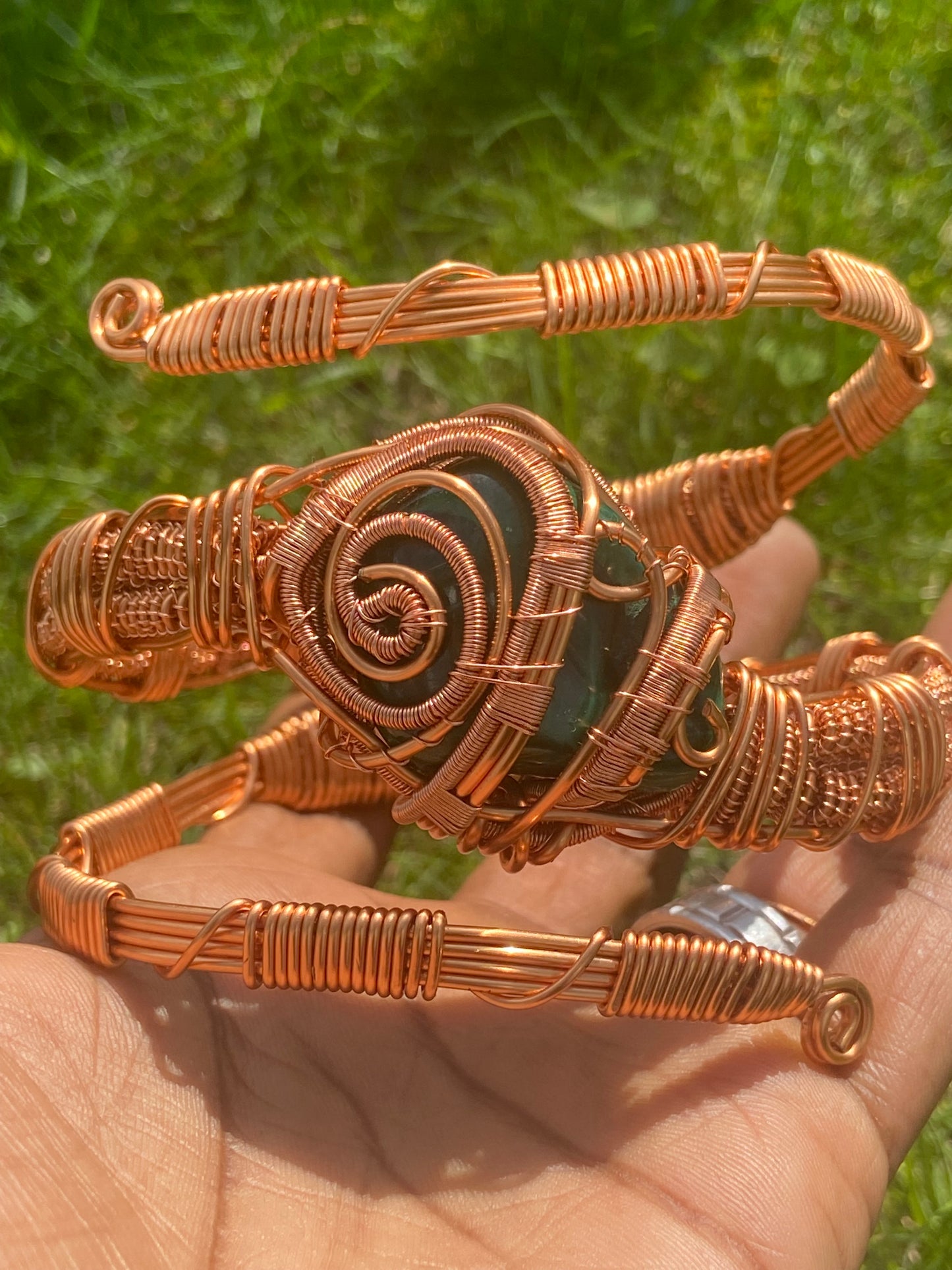 Green Malachite Reiki Infused Healing Masterpiece Bracelet