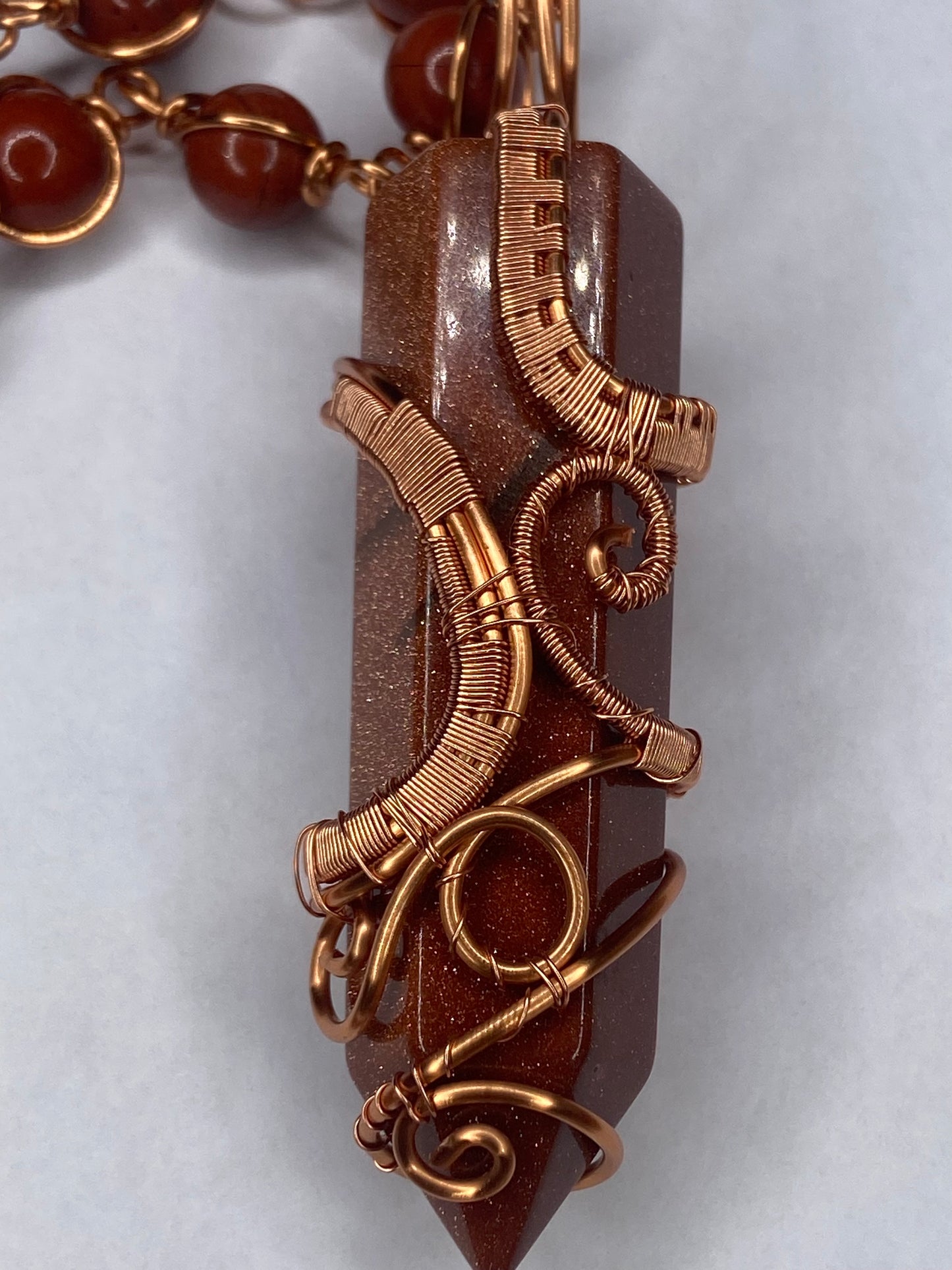 Luxury Red Goldstone Masterpiece Pendant