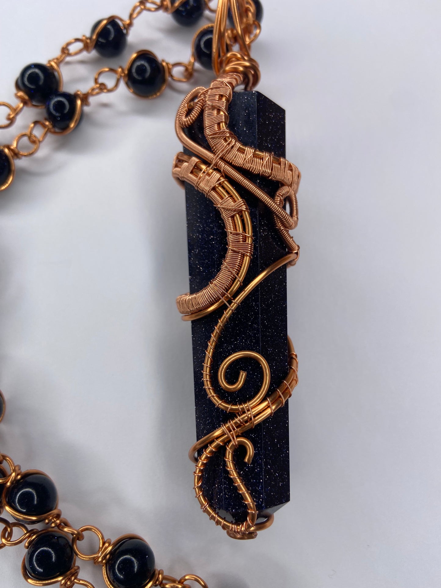 Luxury Blue Goldstone Masterpiece Pendant