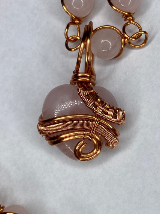 Luxury Heart Rose Quartz Masterpiece Healing Pendant