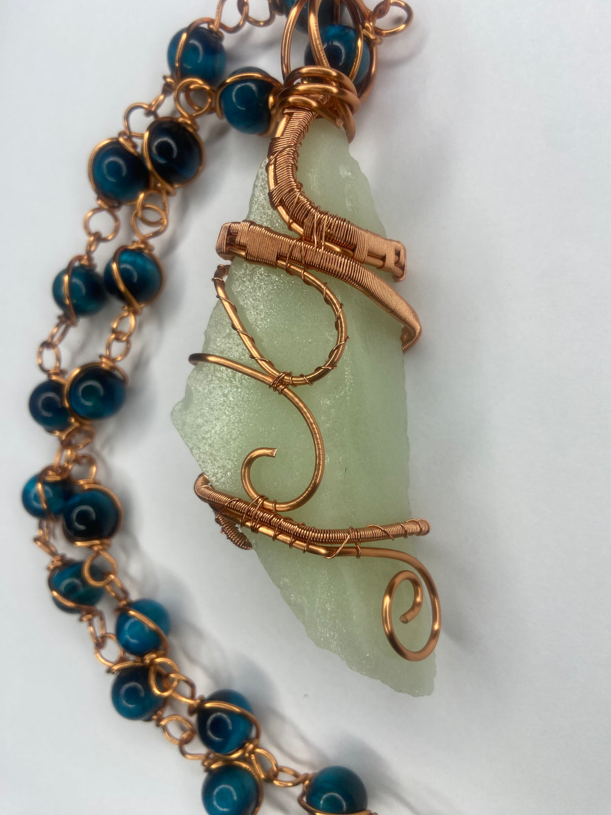 Luxury Glow Kryptonite/Blue Aqua Aura Quartz Masterpiece Pendant