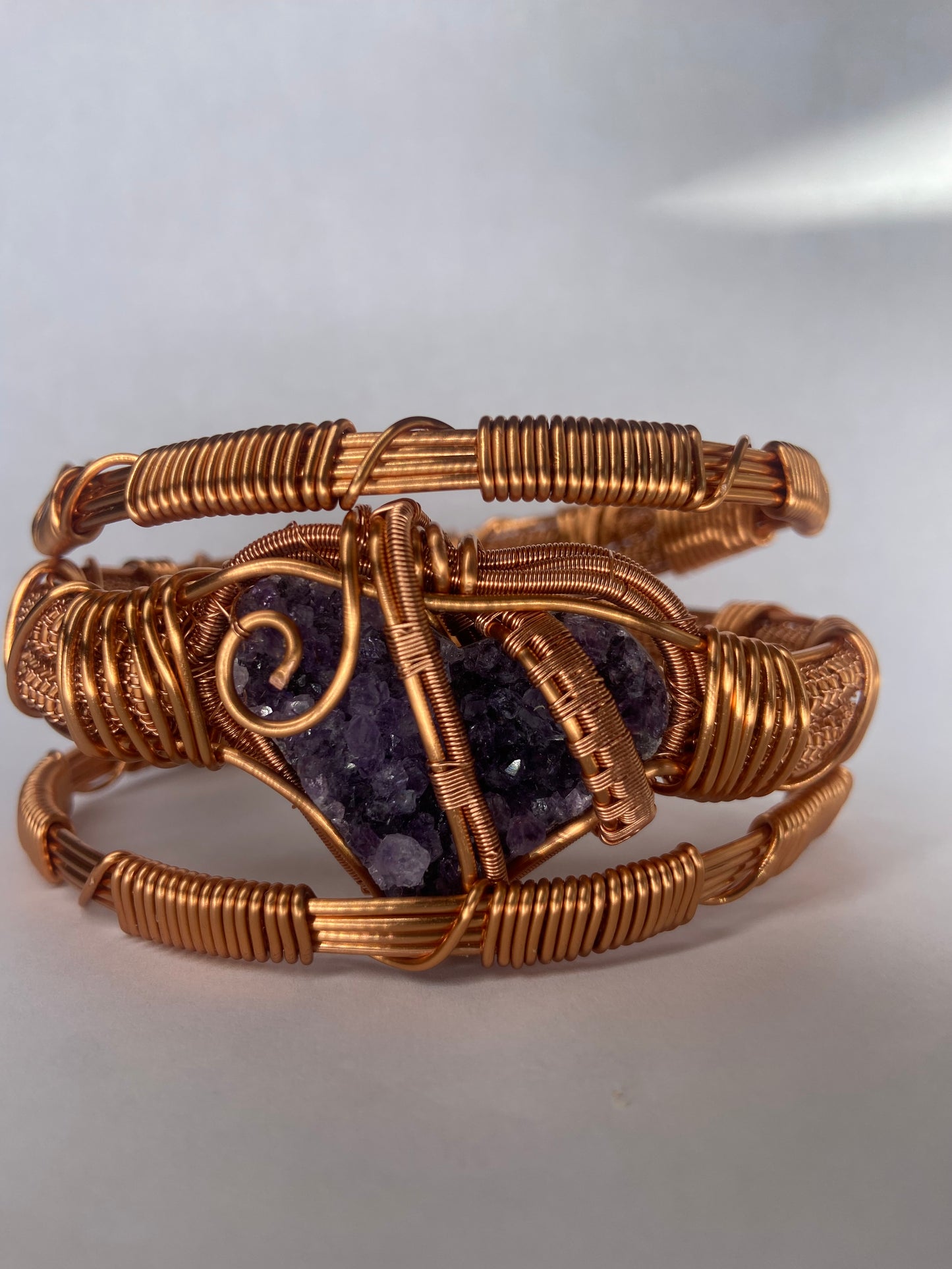 Luxury Amethyst Masterpiece Copper Healing Bracelet