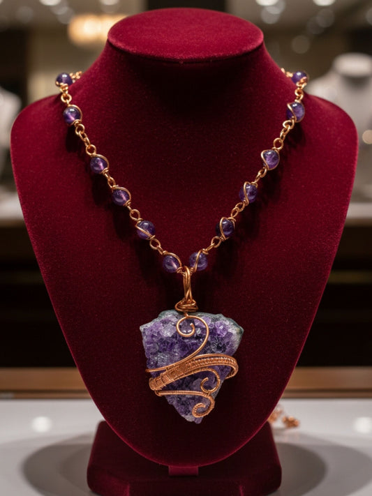 Luxury Amethyst Healing Masterpiece Pendant