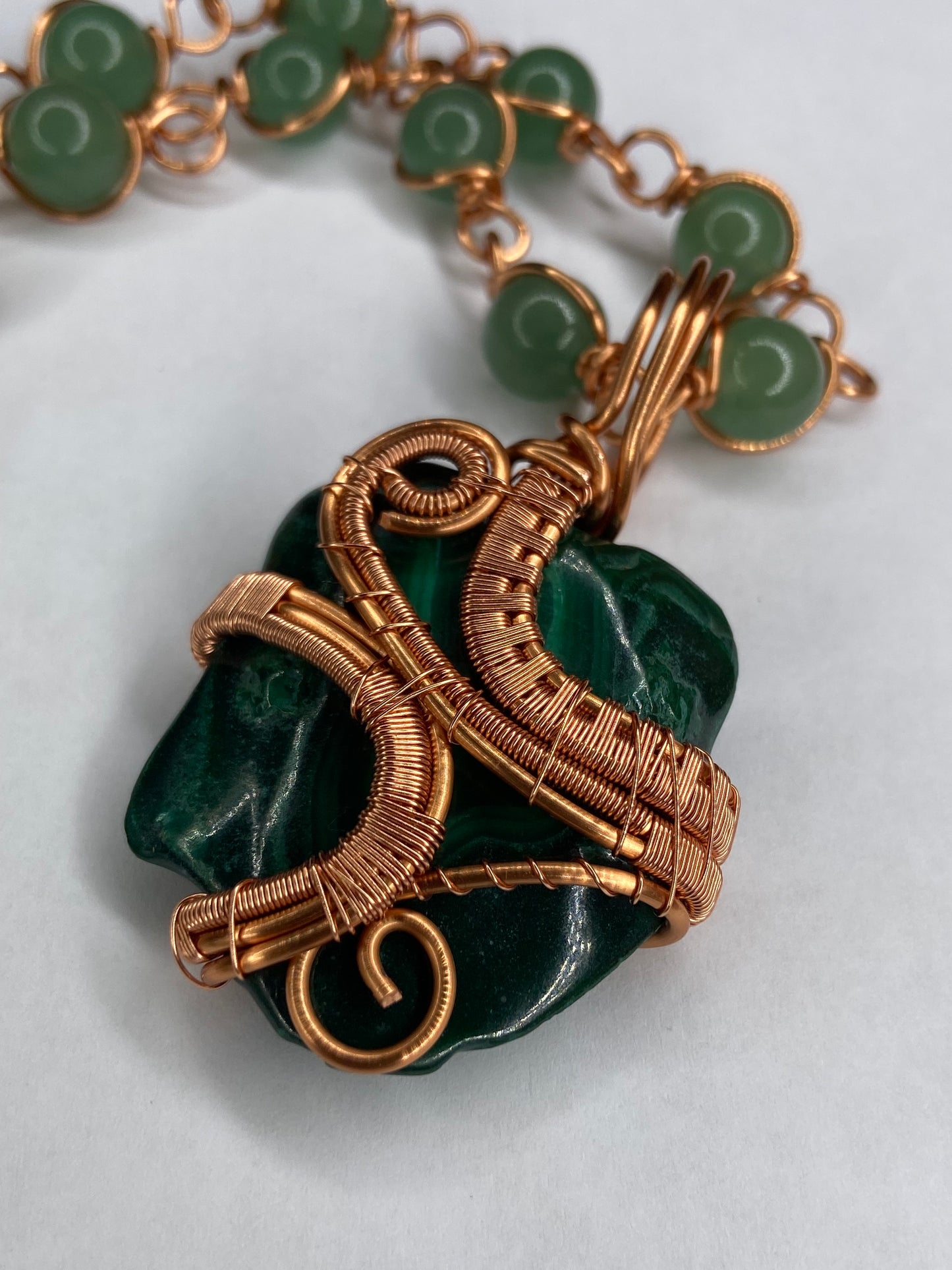 Luxury Green Malachite Masterpiece Pendant