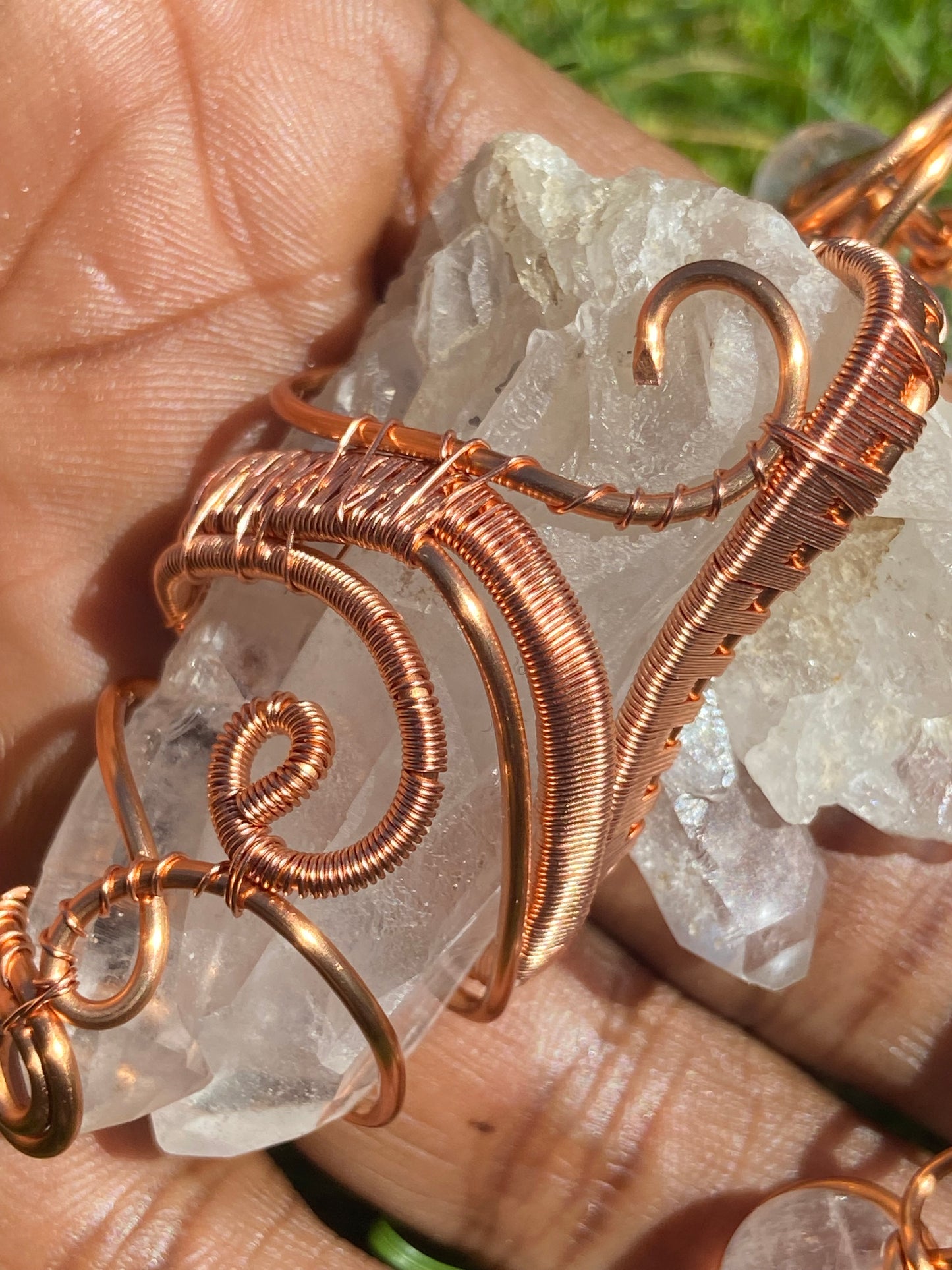Luxury Clear Quartz Reiki Infused Masterpiece Pendant