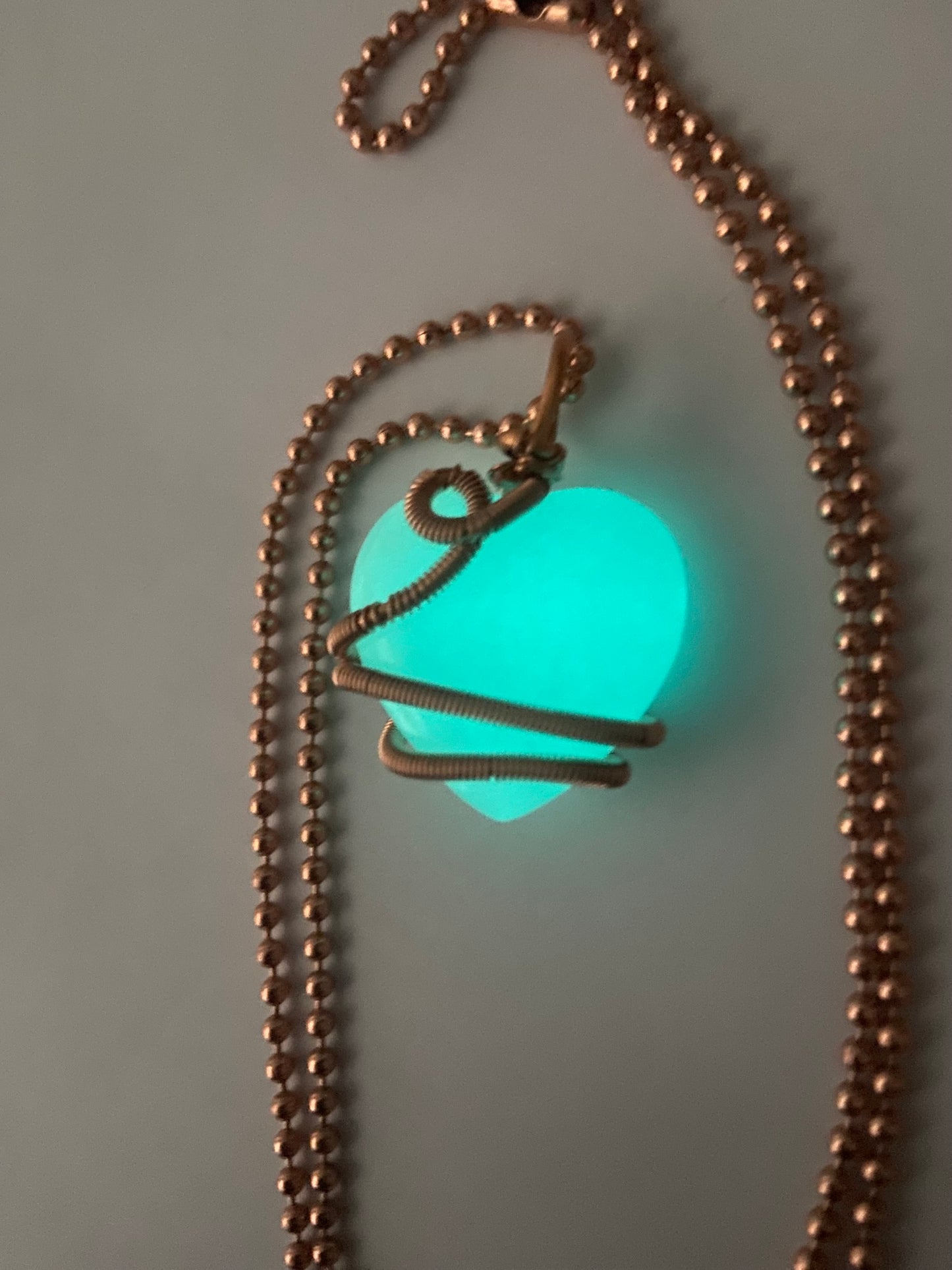Luxury Glow Heart Kryptonite Masterpiece Pendant