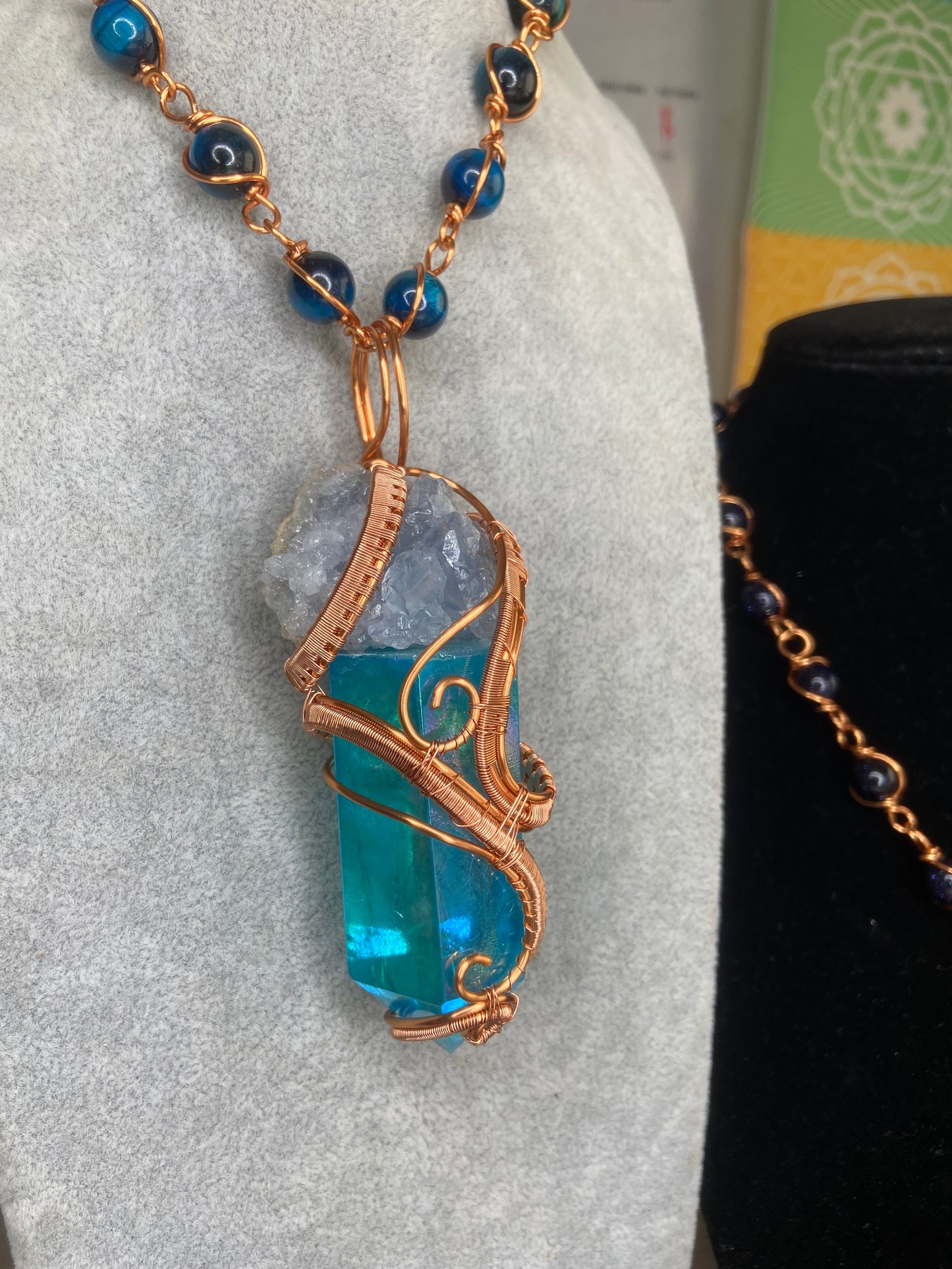 Ultra Premium Aqua Aura Quartz Masterpiece Pendant