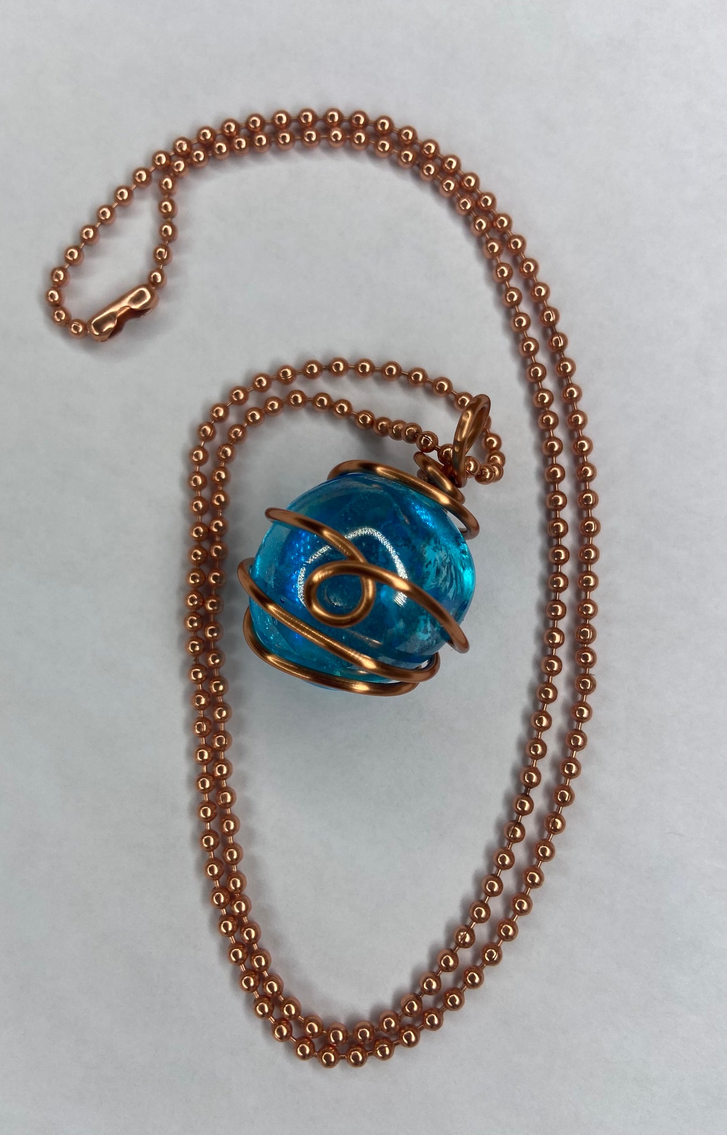 Aqua Aura Quartz Healing Necklace