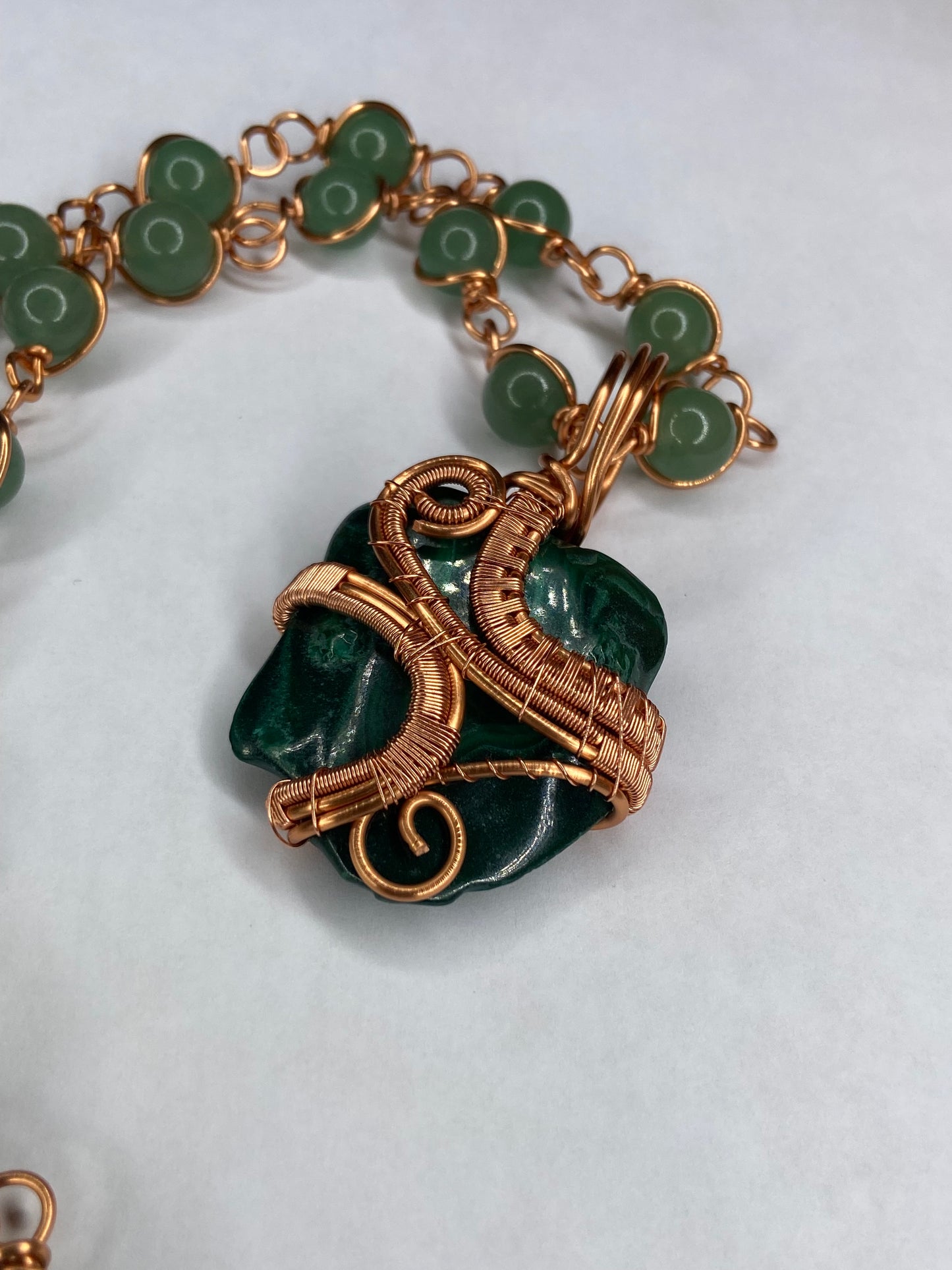 Luxury Green Malachite Masterpiece Pendant