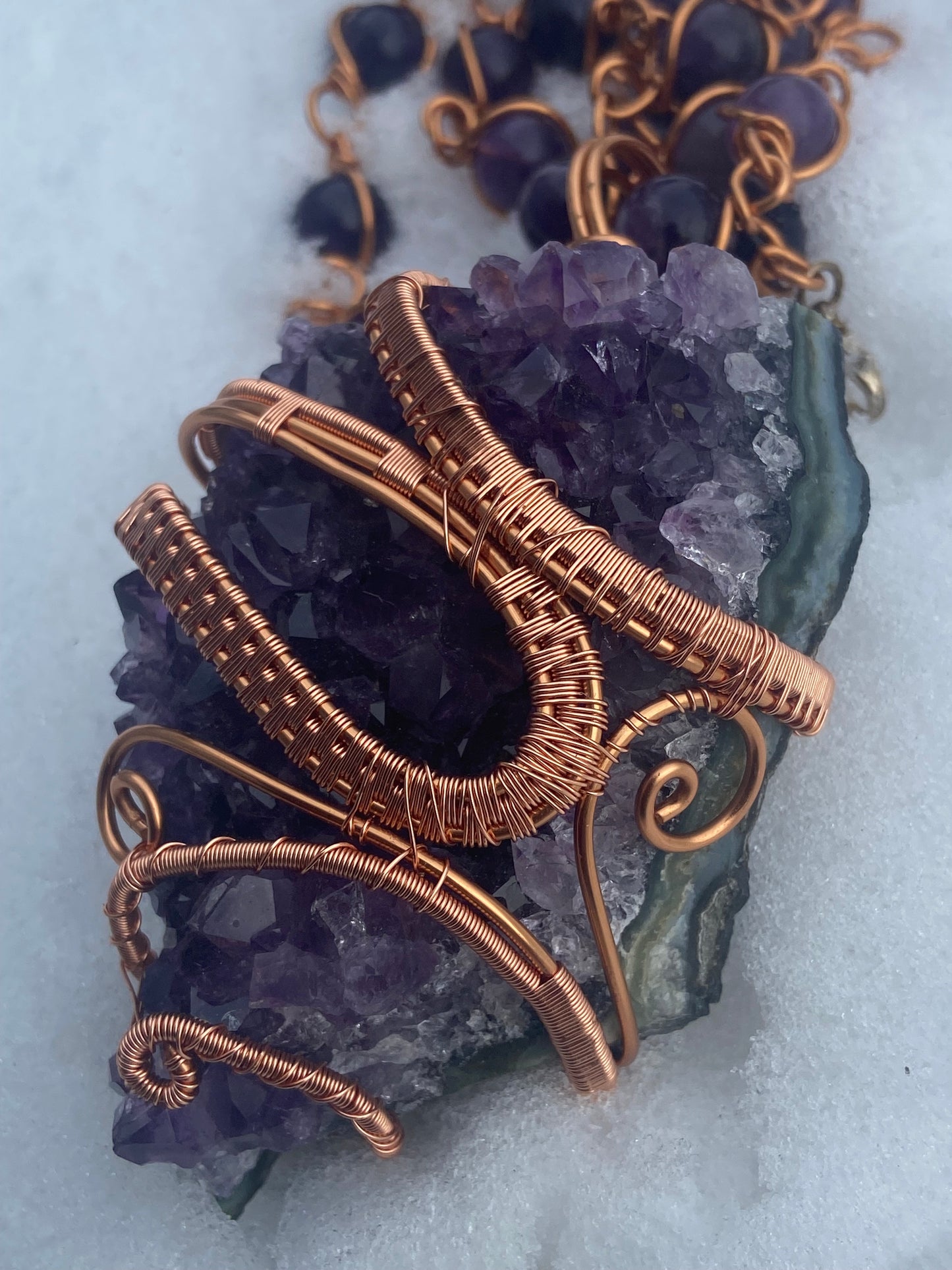 Luxury Amethyst Reiki Infused Masterpiece Pendant