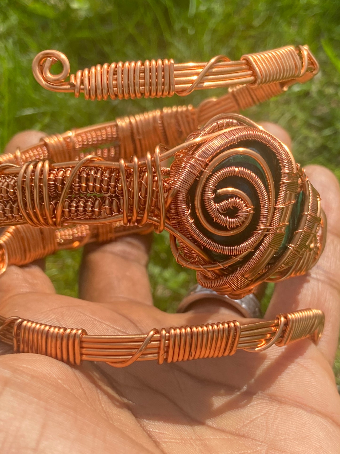 Green Malachite Reiki Infused Healing Masterpiece Bracelet