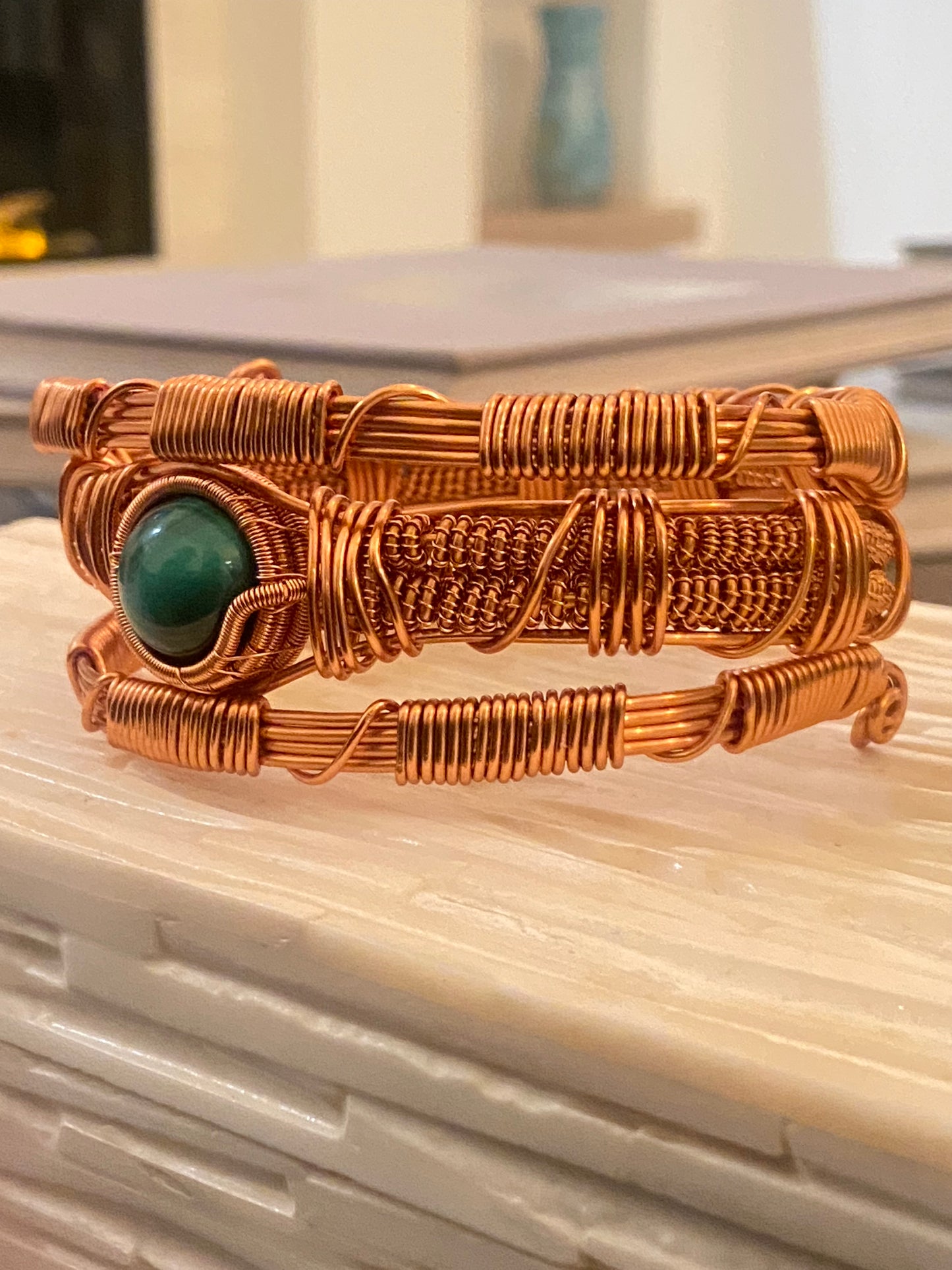 Luxury Green Malachite Healing Masterpiece Bracelet