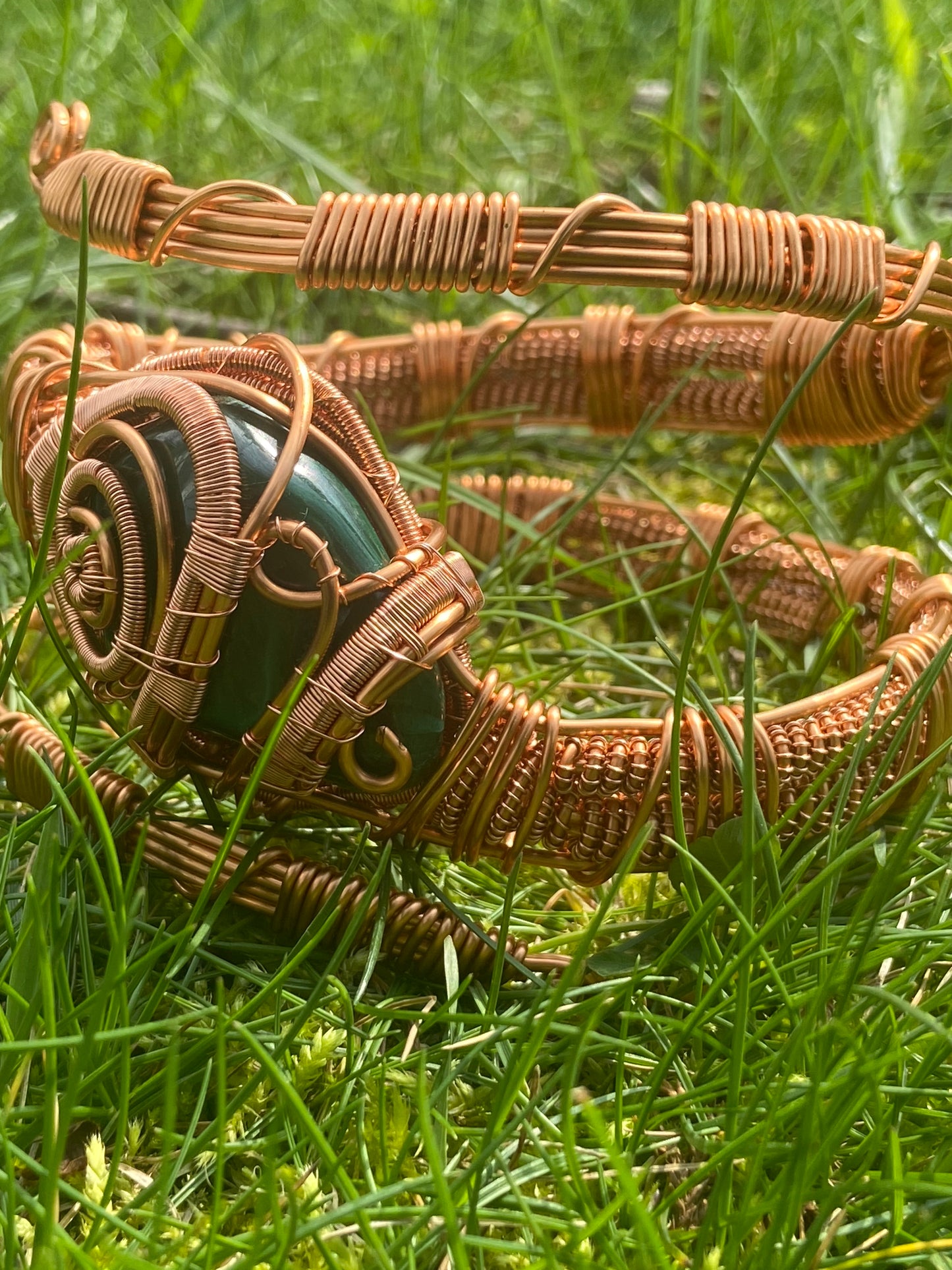 Green Malachite Reiki Infused Healing Masterpiece Bracelet