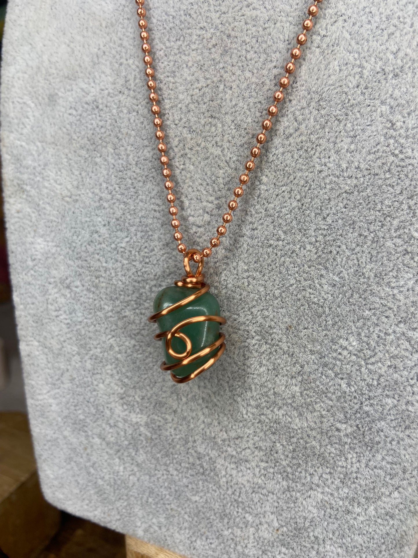 Green Aventurine Healing Crystal Necklace (Reiki Infused)