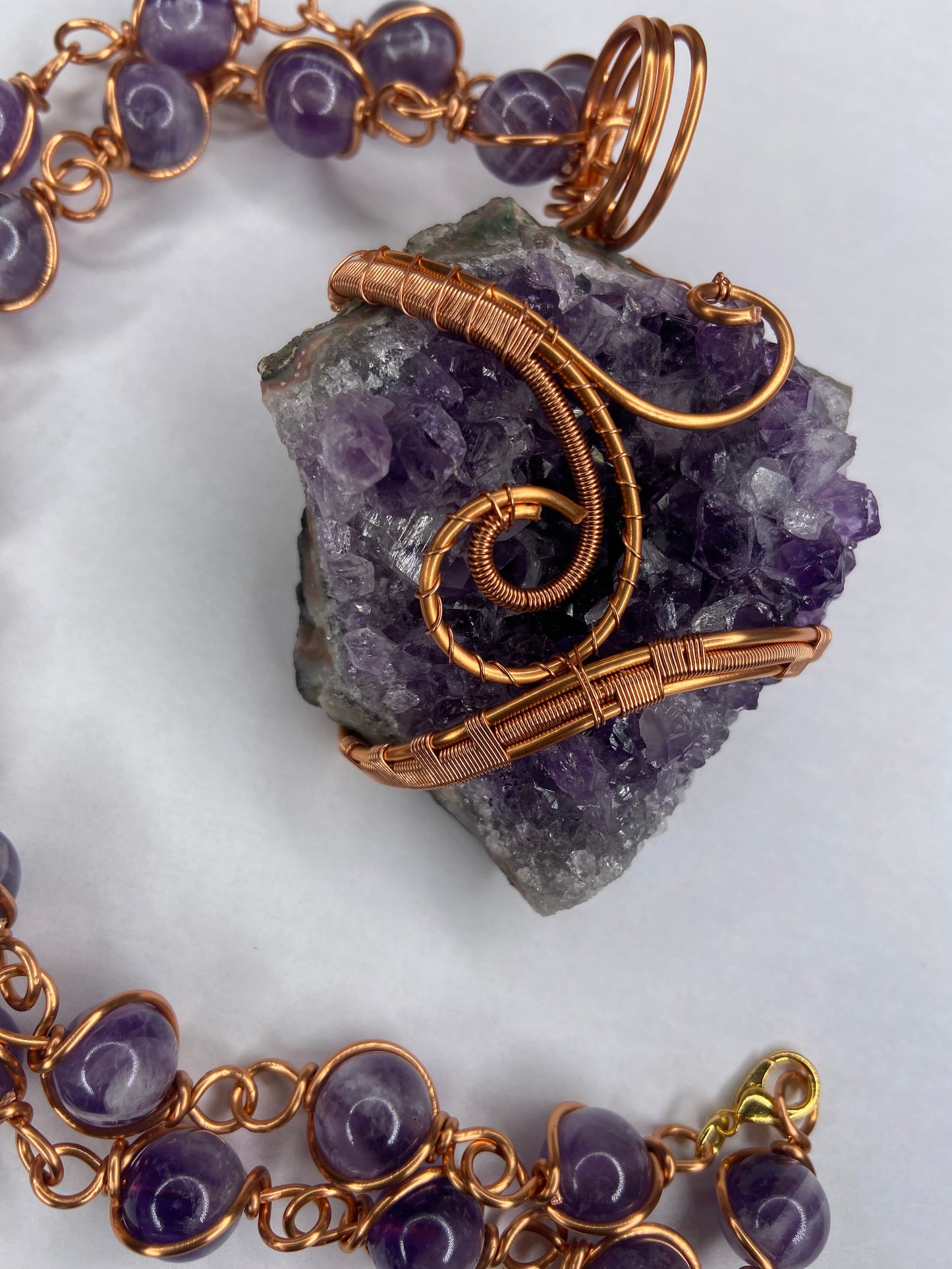 Luxury Purple Amethyst Healing Masterpiece Pendant