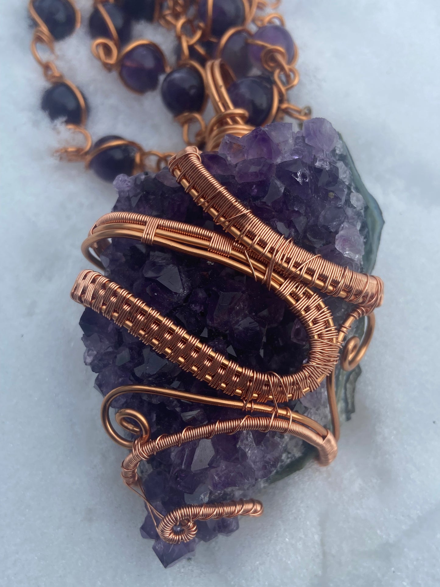 Luxury Amethyst Reiki Infused Masterpiece Pendant