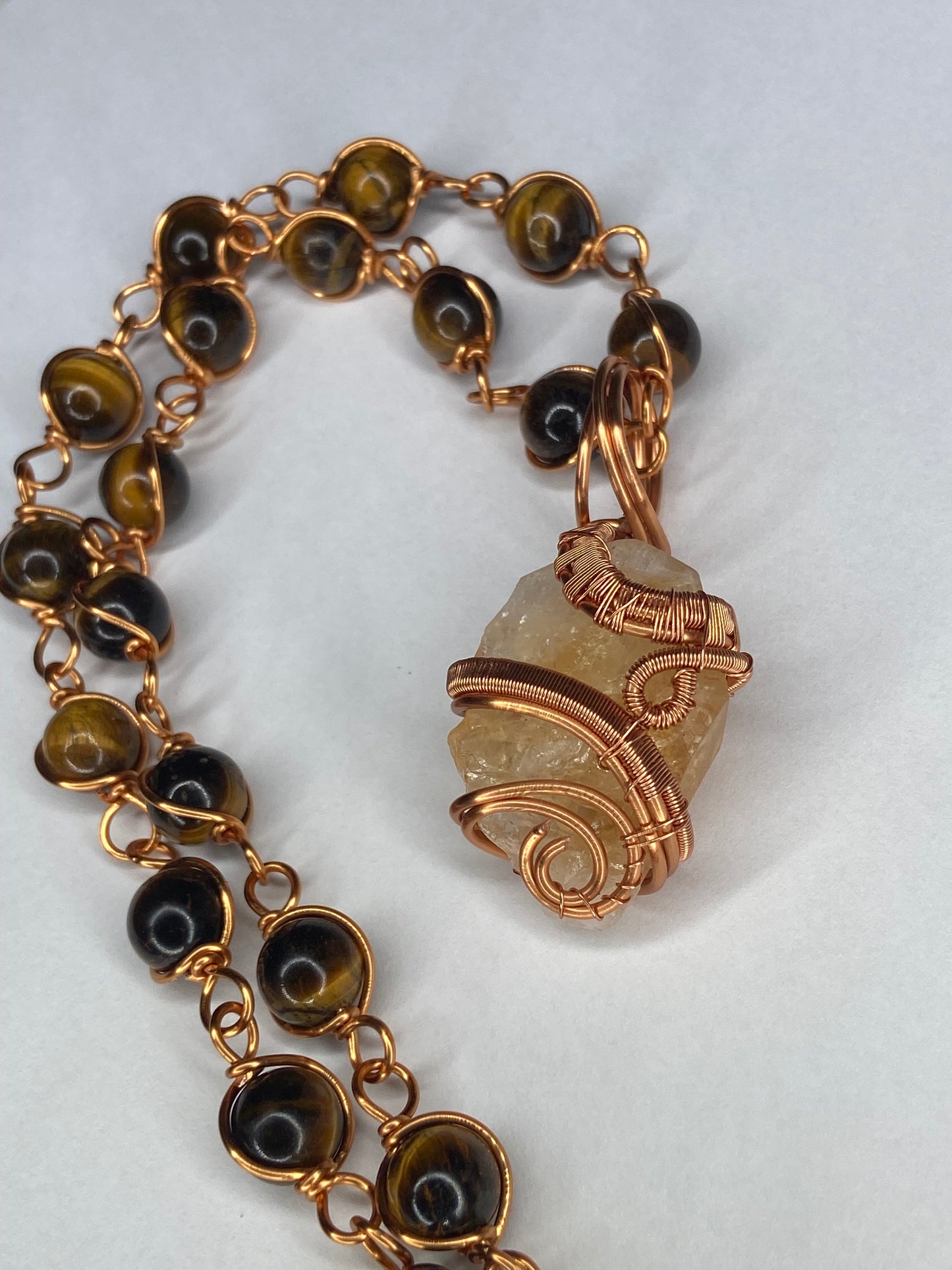 Luxury Citrine &Tigers Eye Masterpiece Healing Pendant