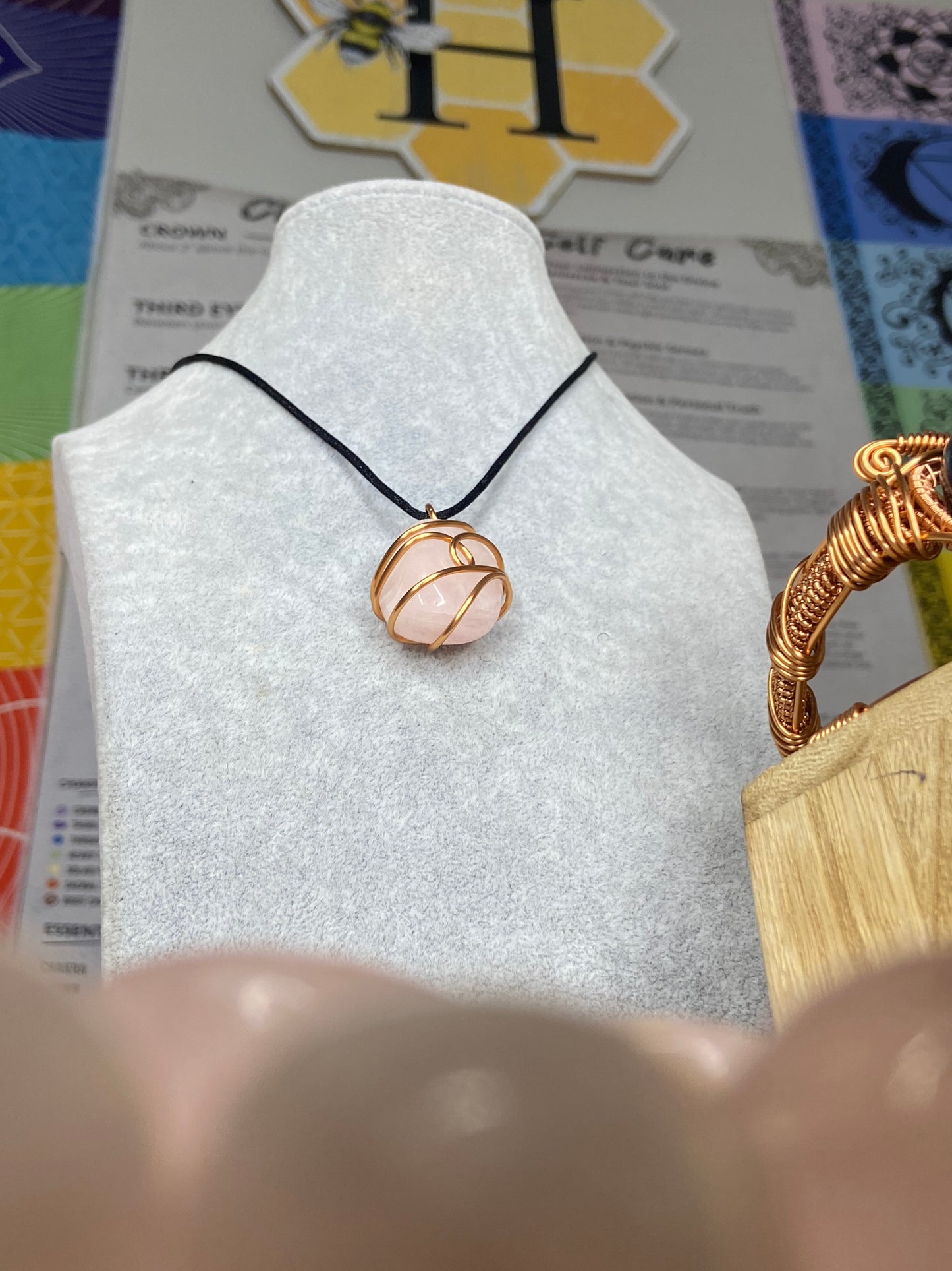 Rose Quartz Reiki Infused Pendant