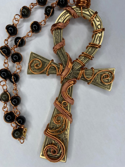 7in. Luxury Ankh Masterpiece Healing Pendant