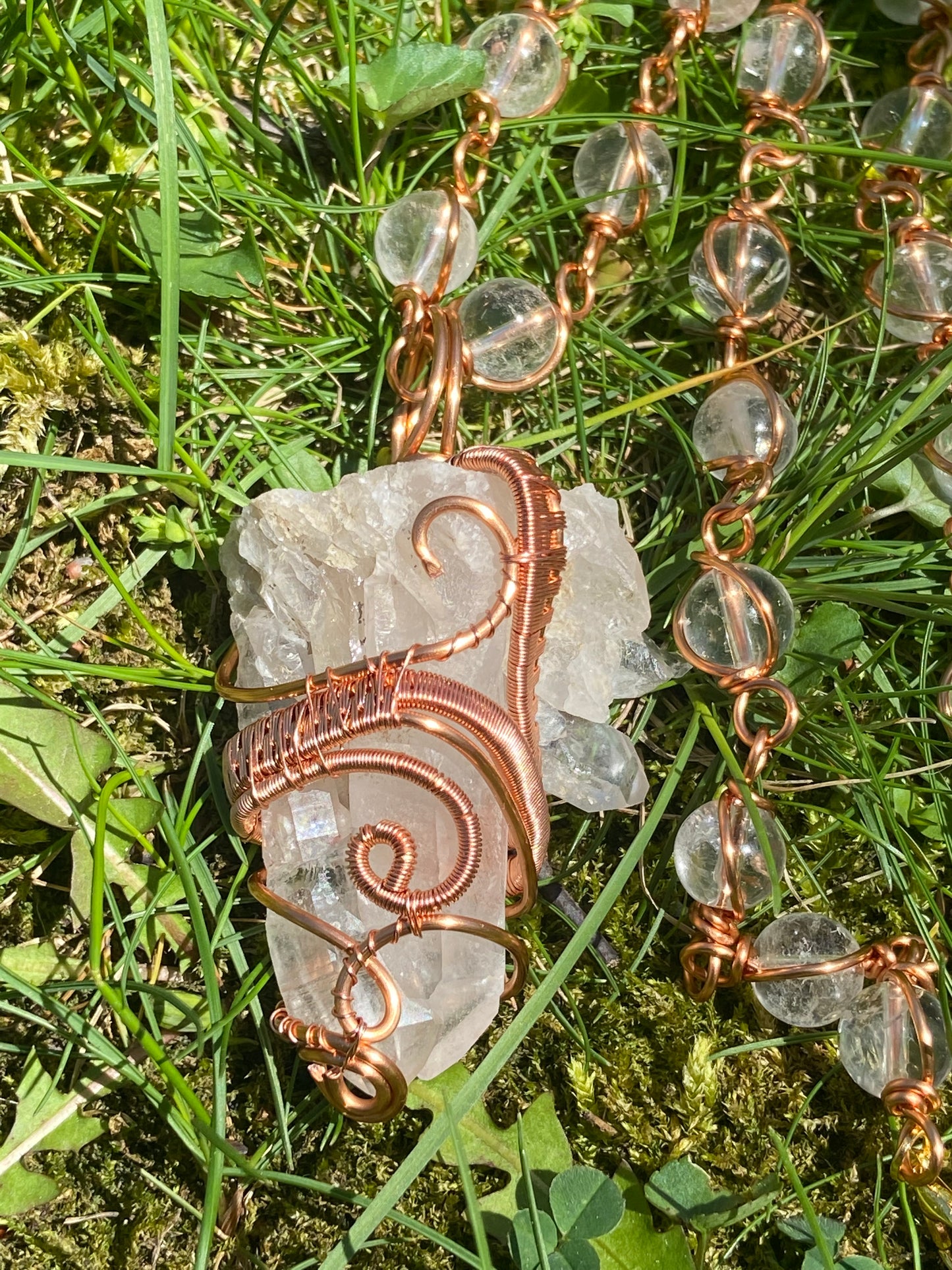 Luxury Clear Quartz Reiki Infused Masterpiece Pendant