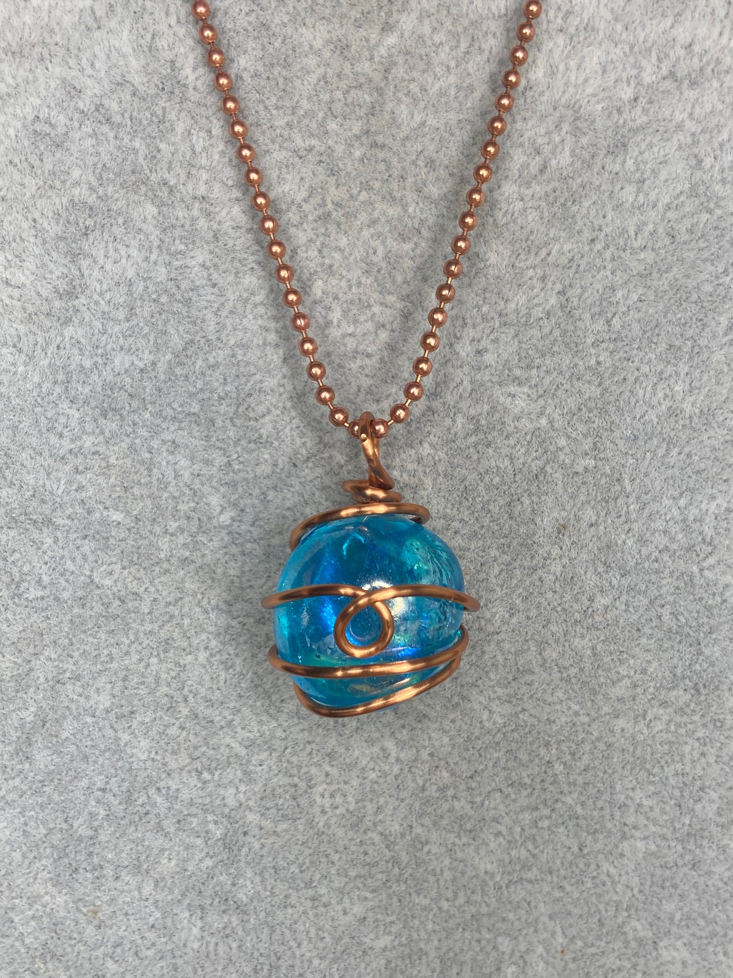 Aqua Aura Quartz Healing Necklace