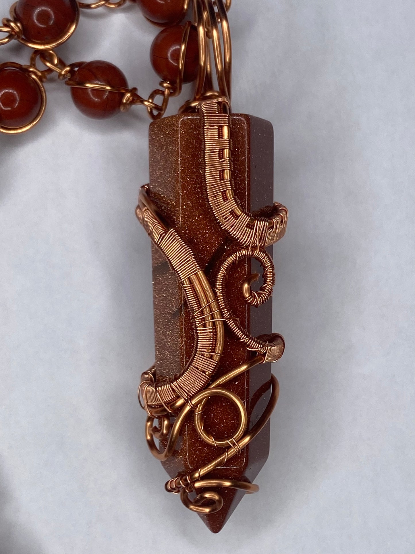 Luxury Red Goldstone Masterpiece Pendant