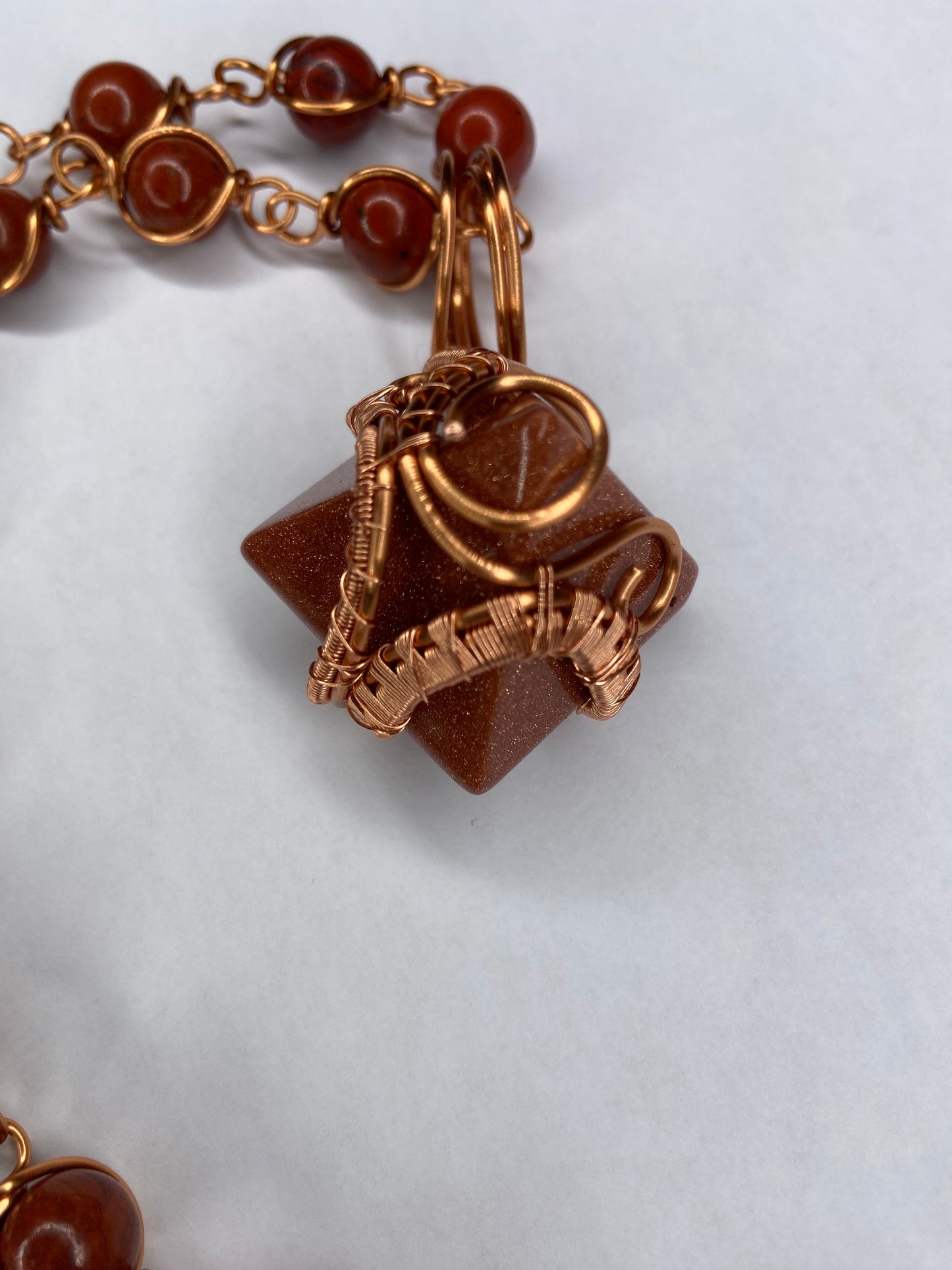 Red Goldstone/Jasper Healing Masterpiece Pendant