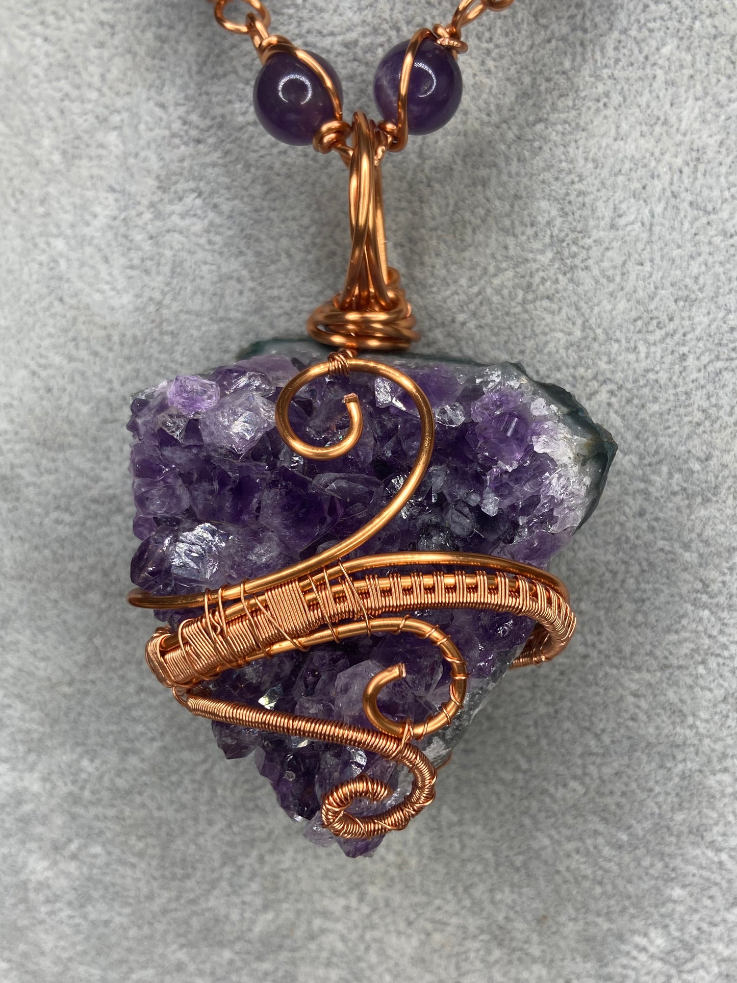 Ultra Premium Purple Amethyst Healing Masterpiece Pendant/Necklace