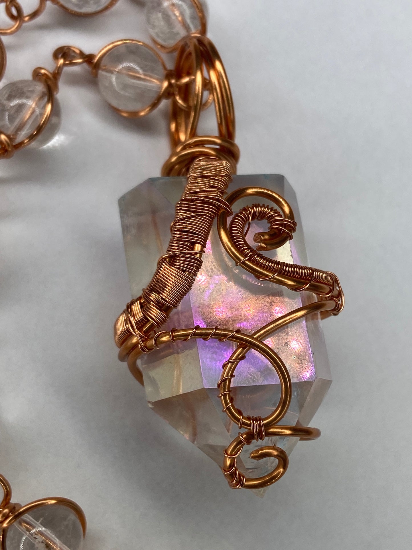 Luxury Clear Aura Quartz Healing Masterpiece Pendant