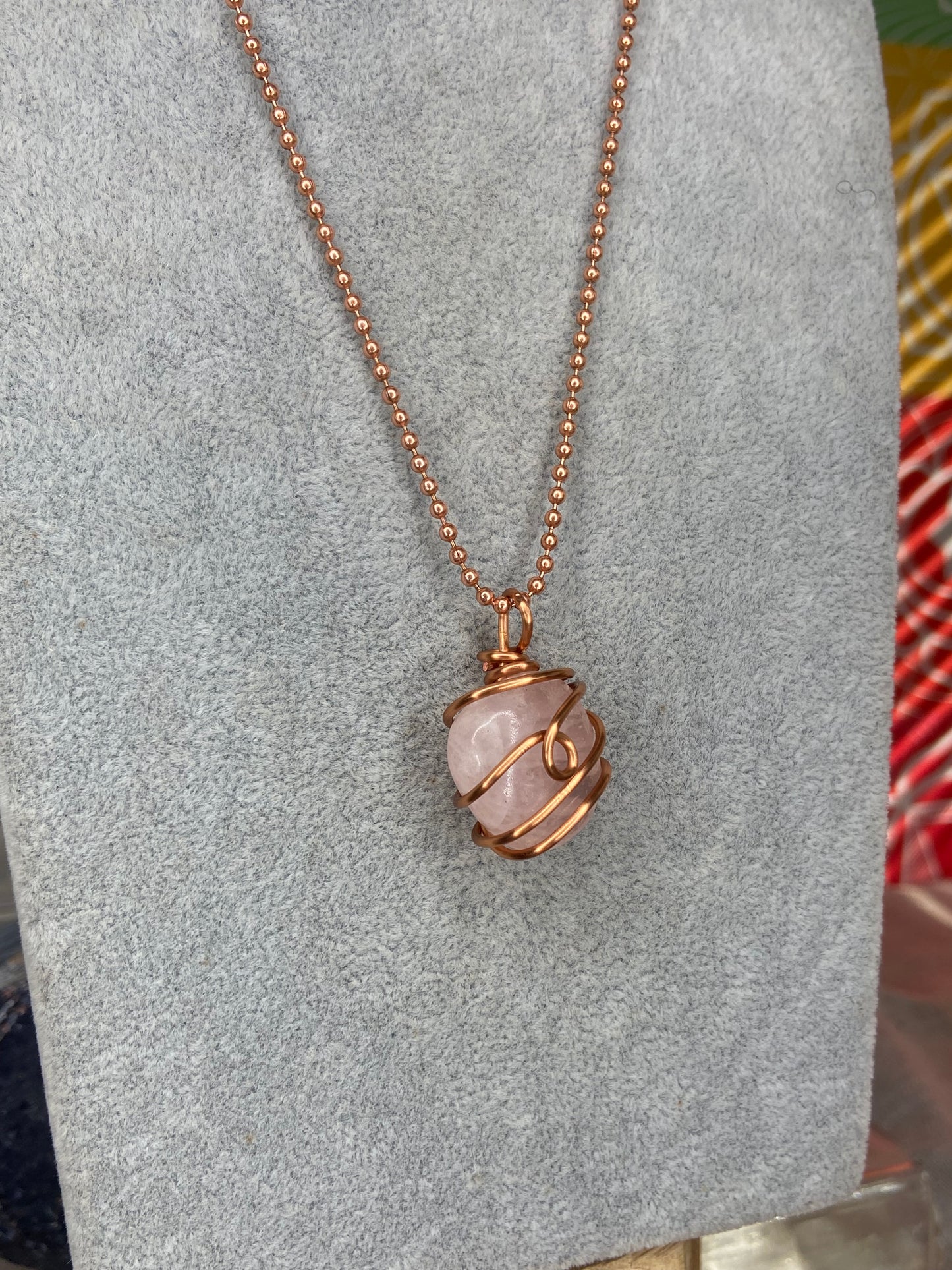 Rose Quartz Reiki Healing Infused Pendant