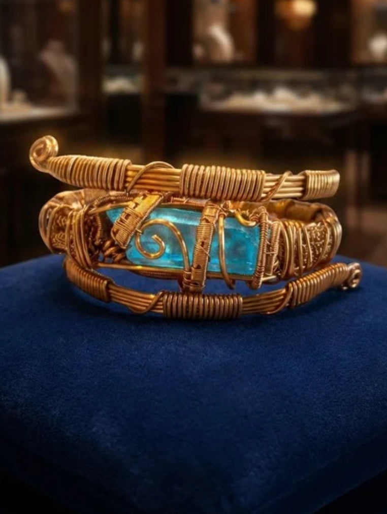 Aqua Aura Quartz Healing Masterpiece Bracelet