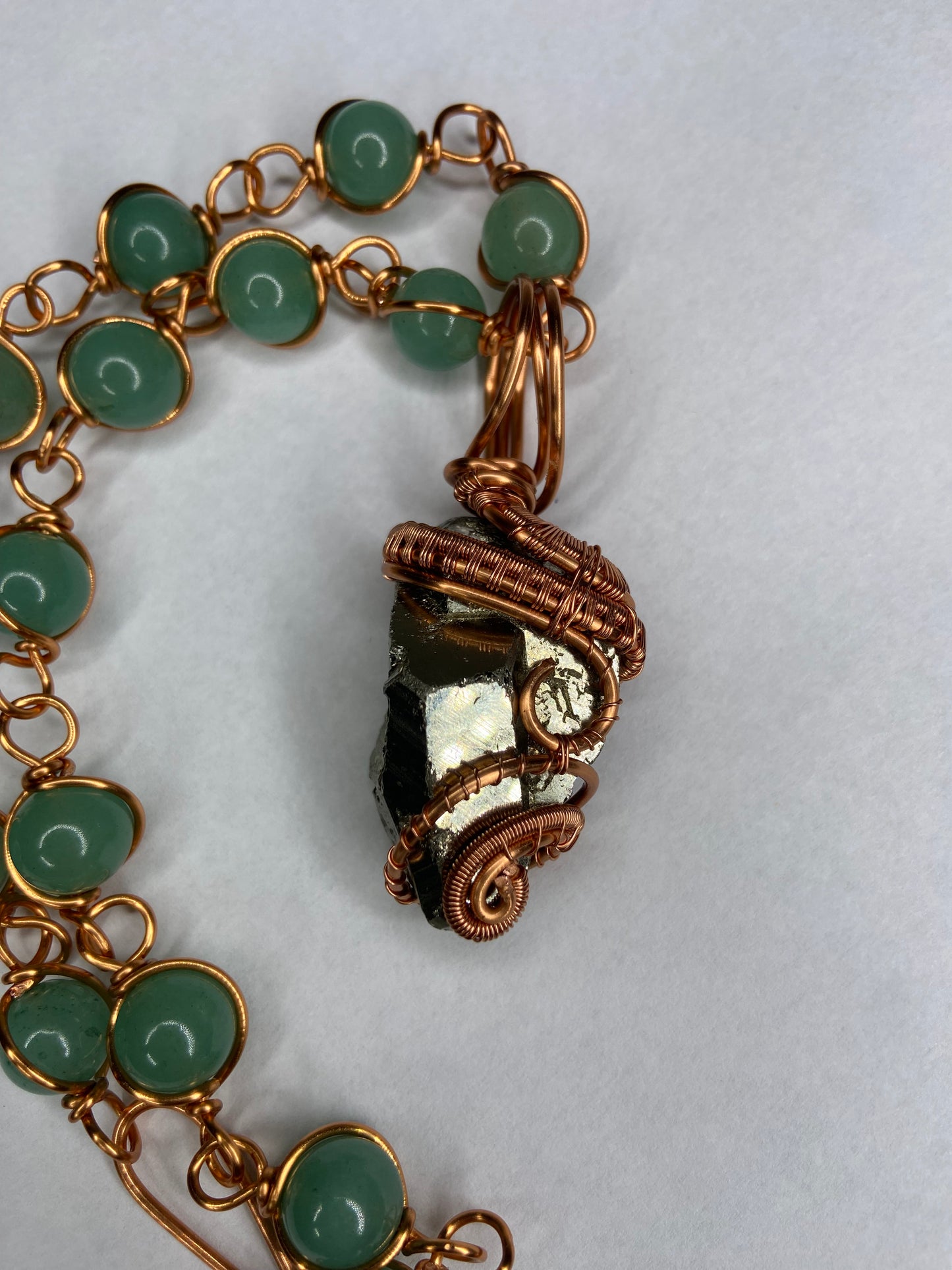 Luxury Pyrite/Green Aventurine Masterpiece Healing Pendant