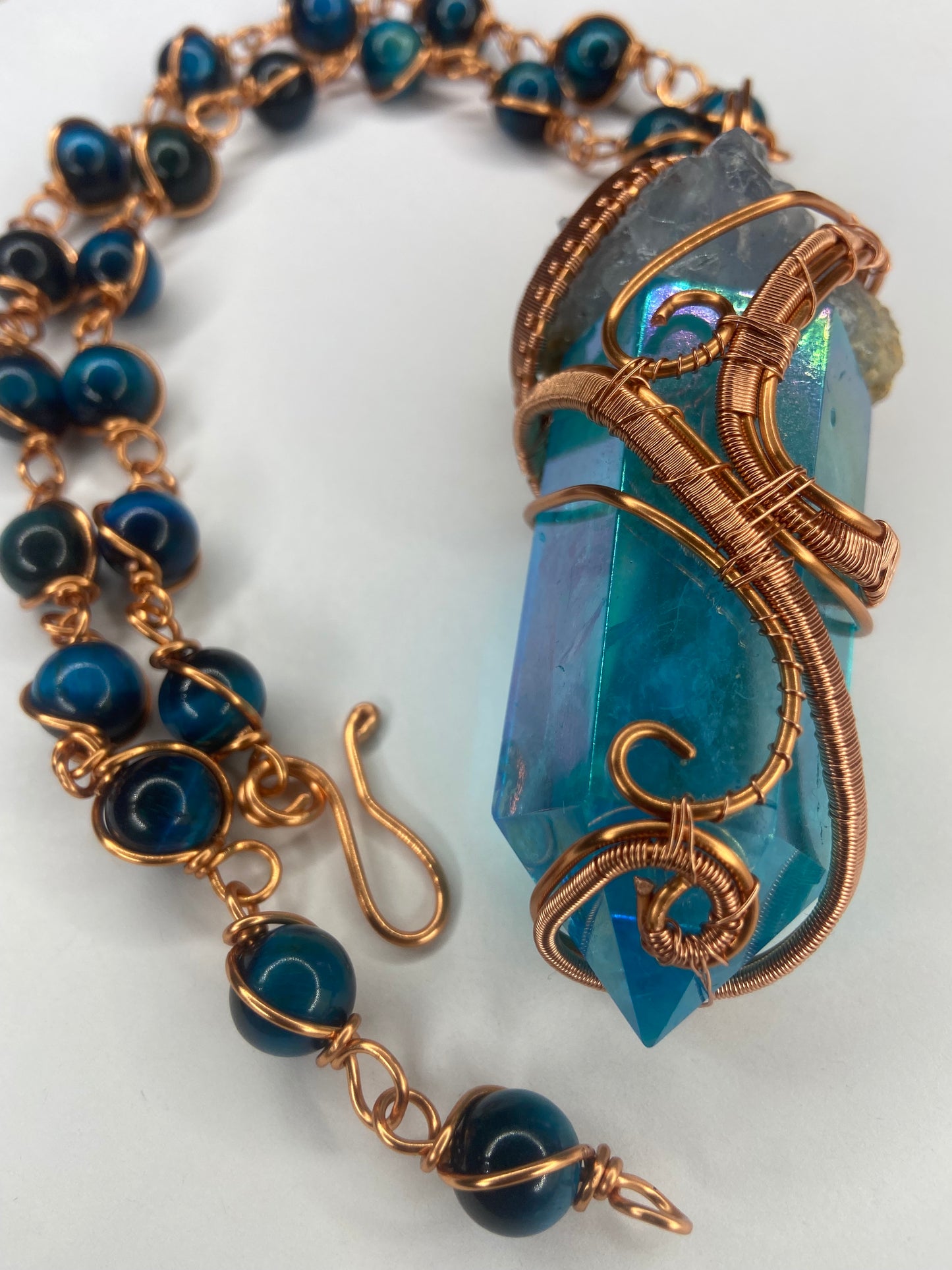 Ultra Premium Aqua Aura Quartz Masterpiece Pendant