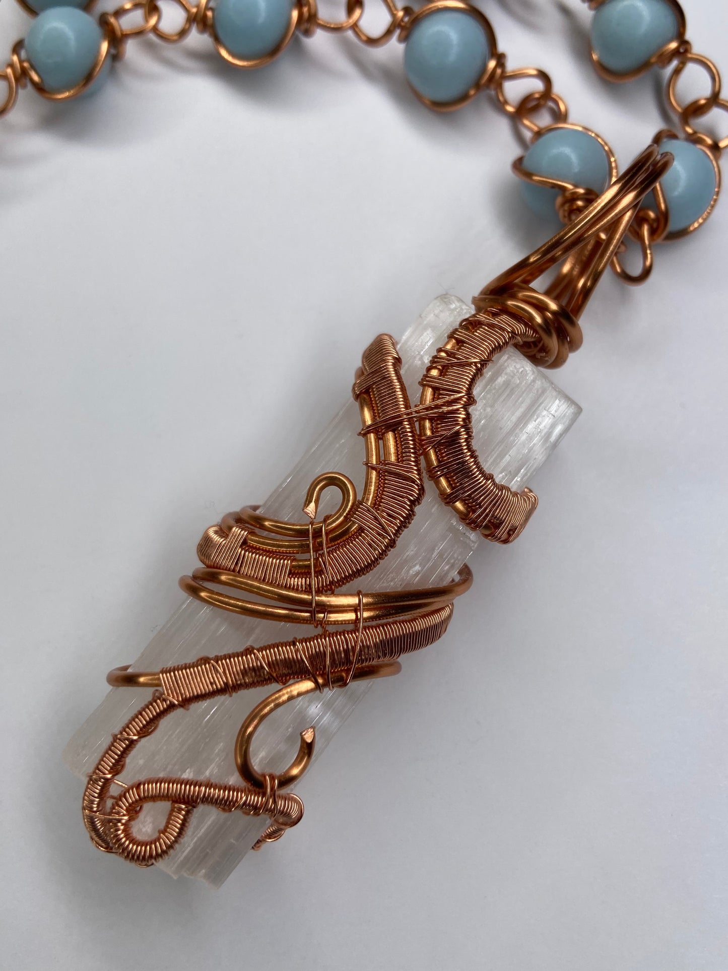 Luxury Selenite/Angelite Masterpiece Pendant