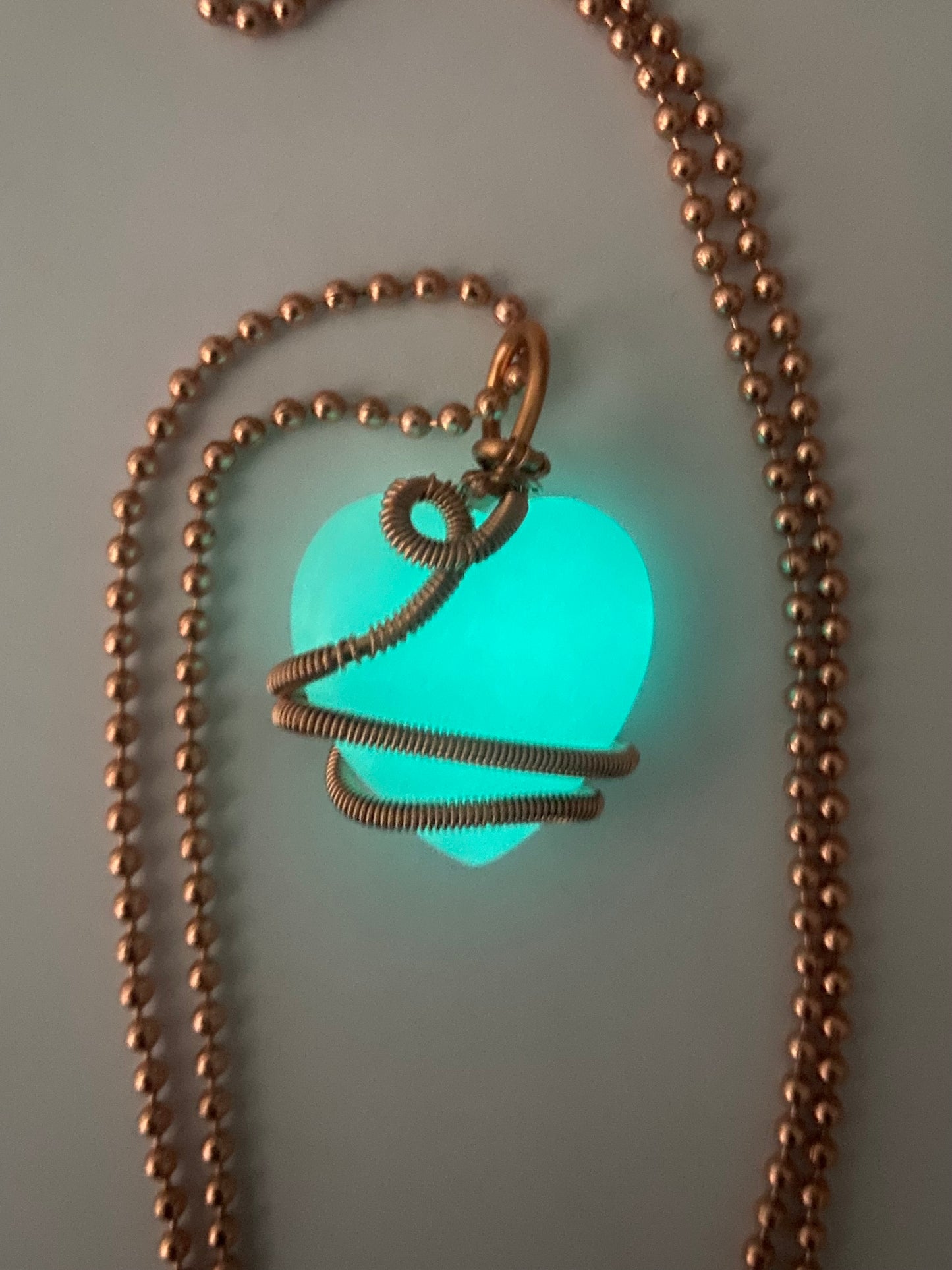 Luxury Glow Heart Kryptonite Masterpiece Pendant