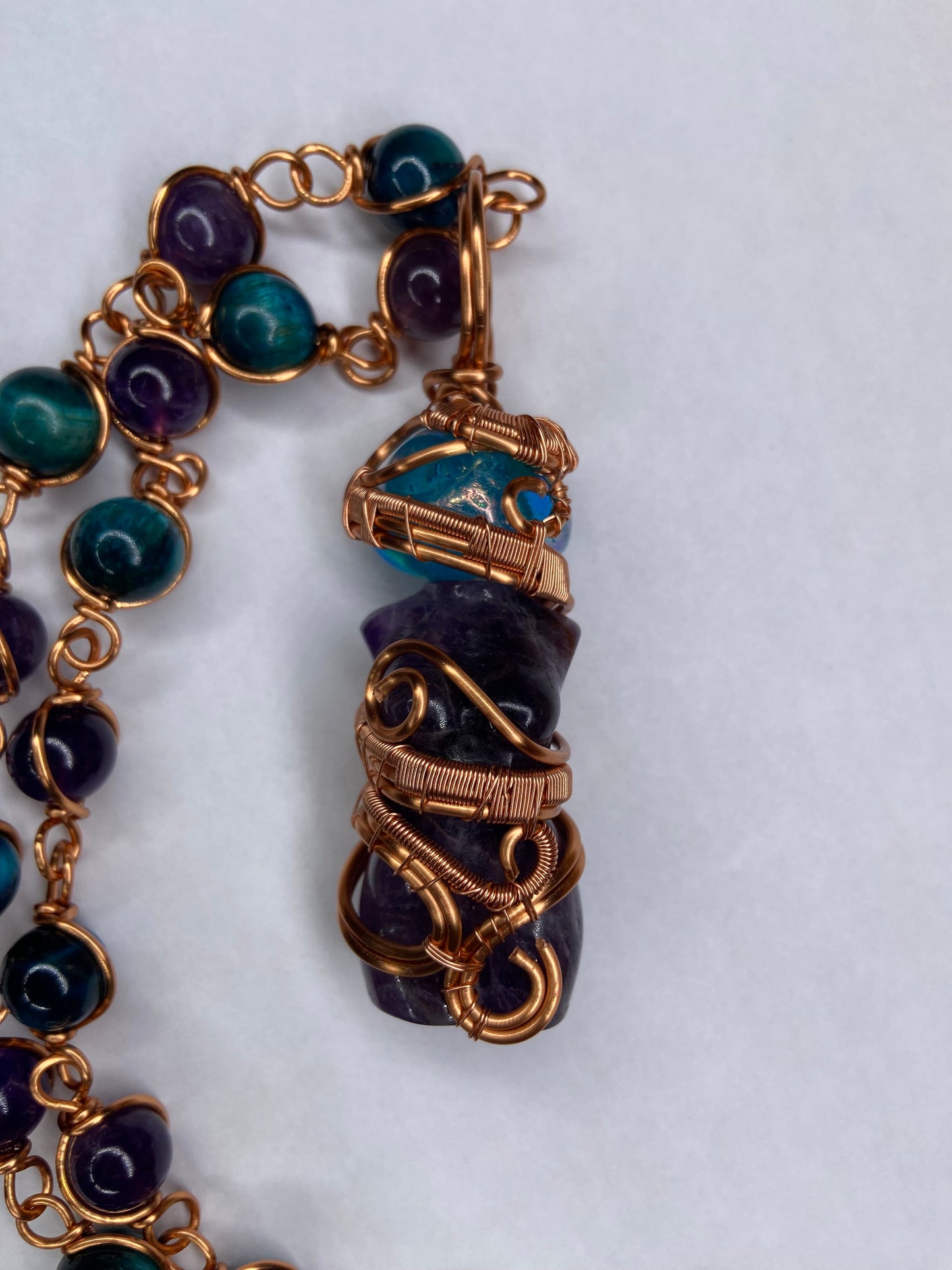 Luxury Aura Quartz/Amethyst Goddess Masterpiece Pendant