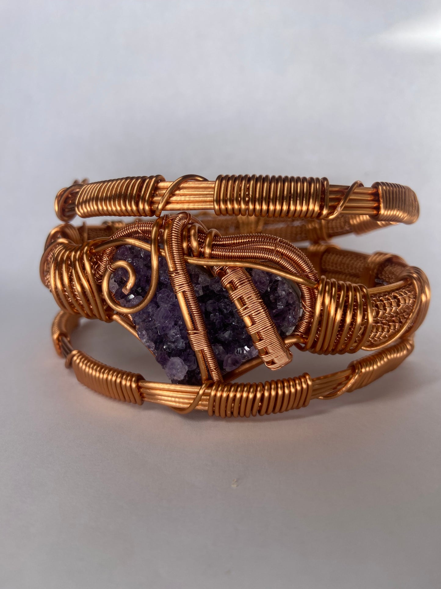 Luxury Amethyst Masterpiece Copper Healing Bracelet