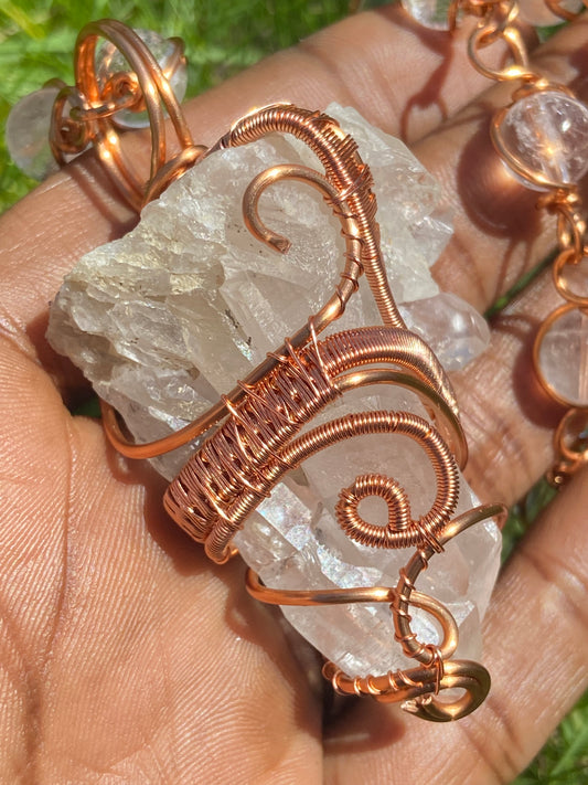 Luxury Clear Quartz Reiki Infused Masterpiece Pendant