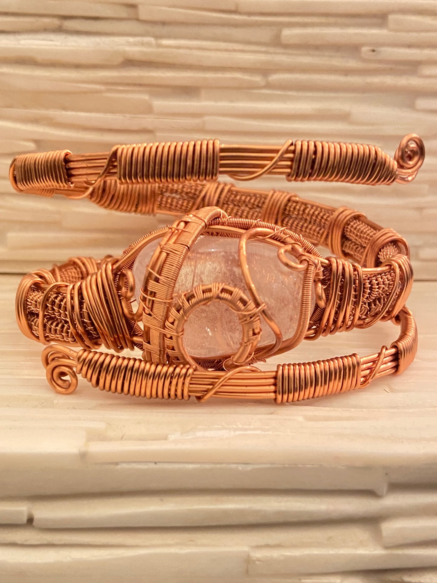 Clear Aqua Quartz Masterpiece Necklace and Quartz Bracelet Set