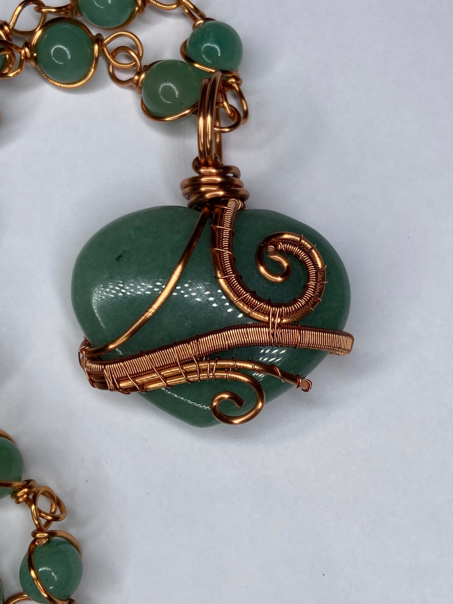 Green Aventurine Heart Healing Masterpiece Pendant