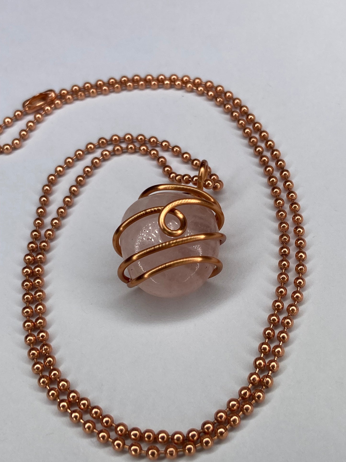 Rose Quartz Reiki Healing Infused Pendant