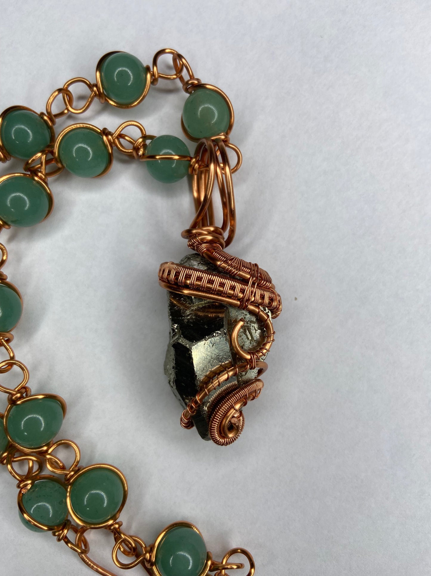 Luxury Pyrite/Green Aventurine Masterpiece Healing Pendant