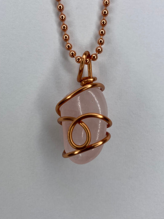 Rose Quartz Necklace for Love, Self-Worth & Emotional Healing